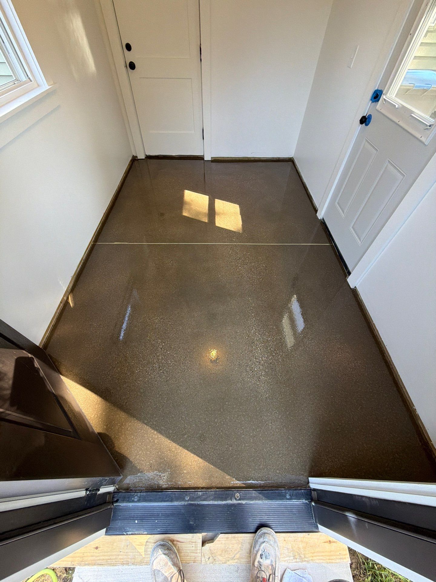 Speckled Epoxy Floor Installation and Concrete Refinishing in Nunica by Gordon Painting