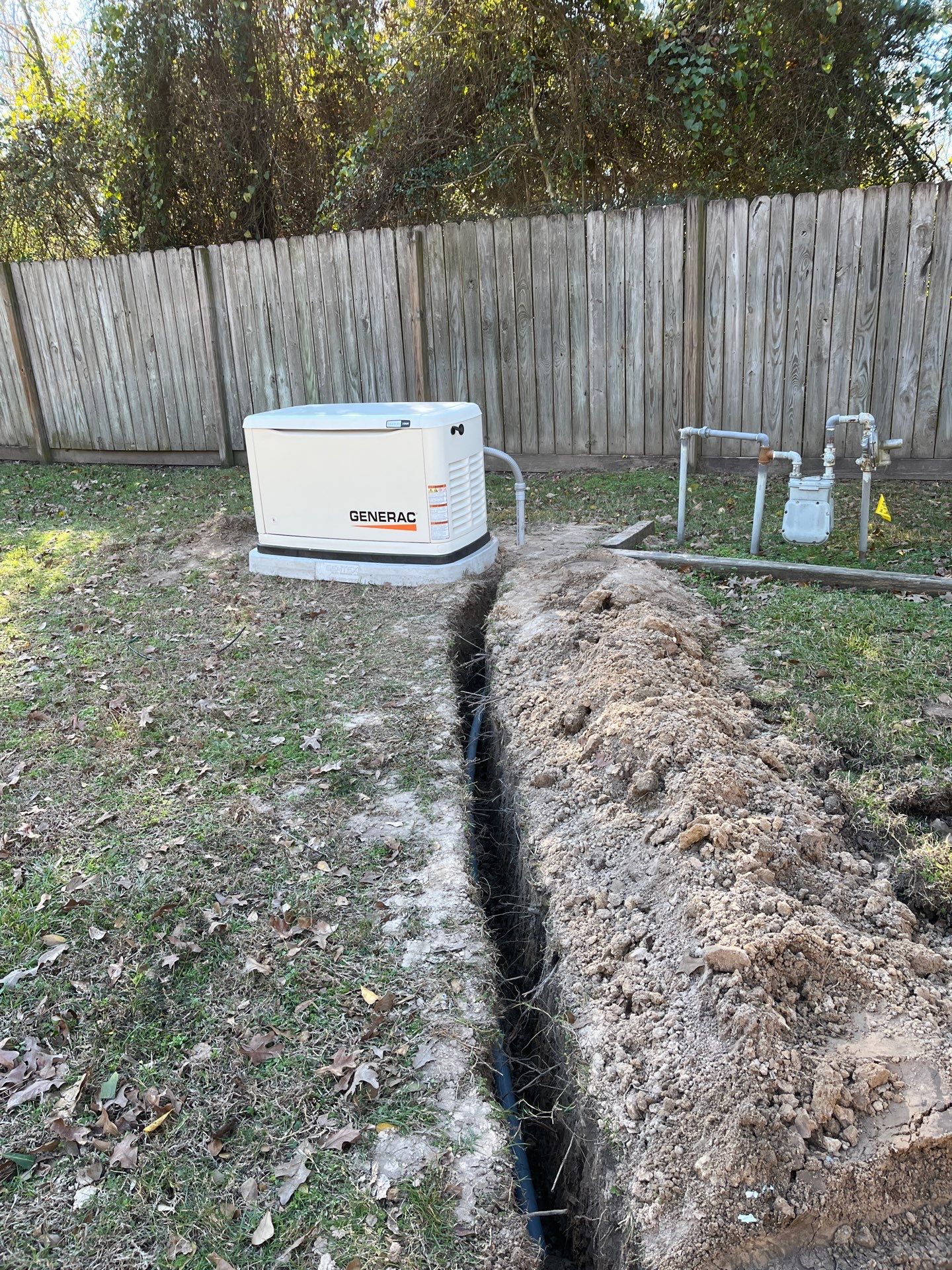 Residential Generac Home Standby Generator Installation in Conroe, Texas by GenTex Elite Services
