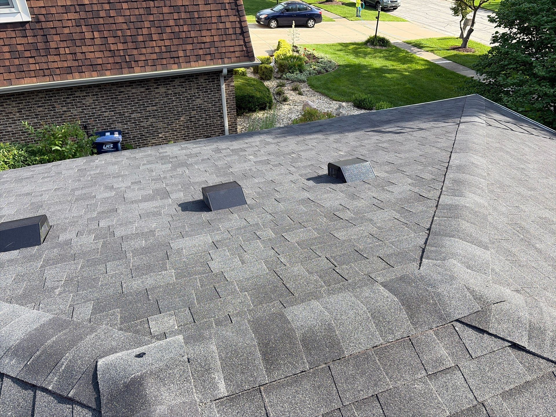 Architectural Shingle Roof Replacement on Darien Brick Residence by Pro Home Services Inc