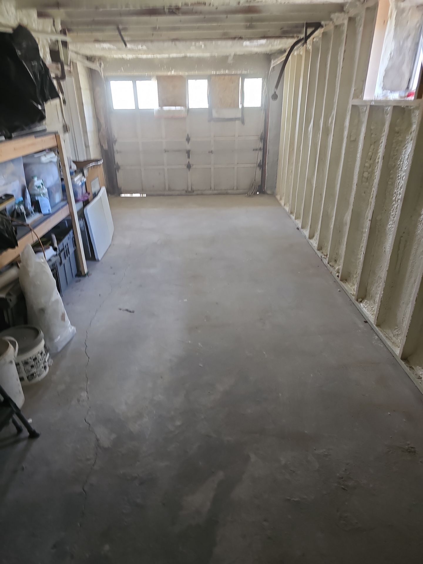 Basement Exterior Walls using Closed Cell Spray Foam by NYS Foam & Energy