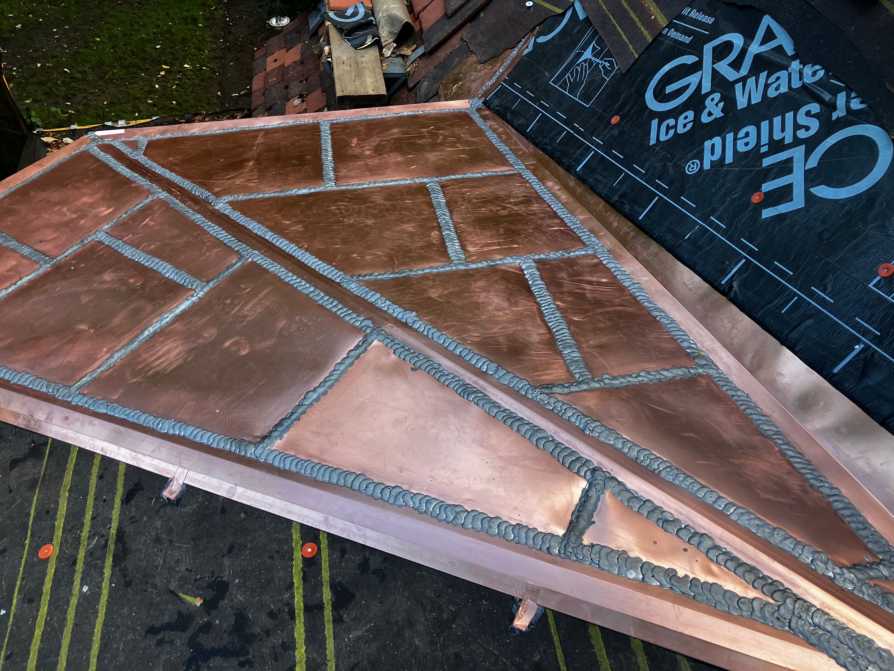 Ludowici Roof Installment and Half Round Copper Gutter Replacement  by Custom Installations