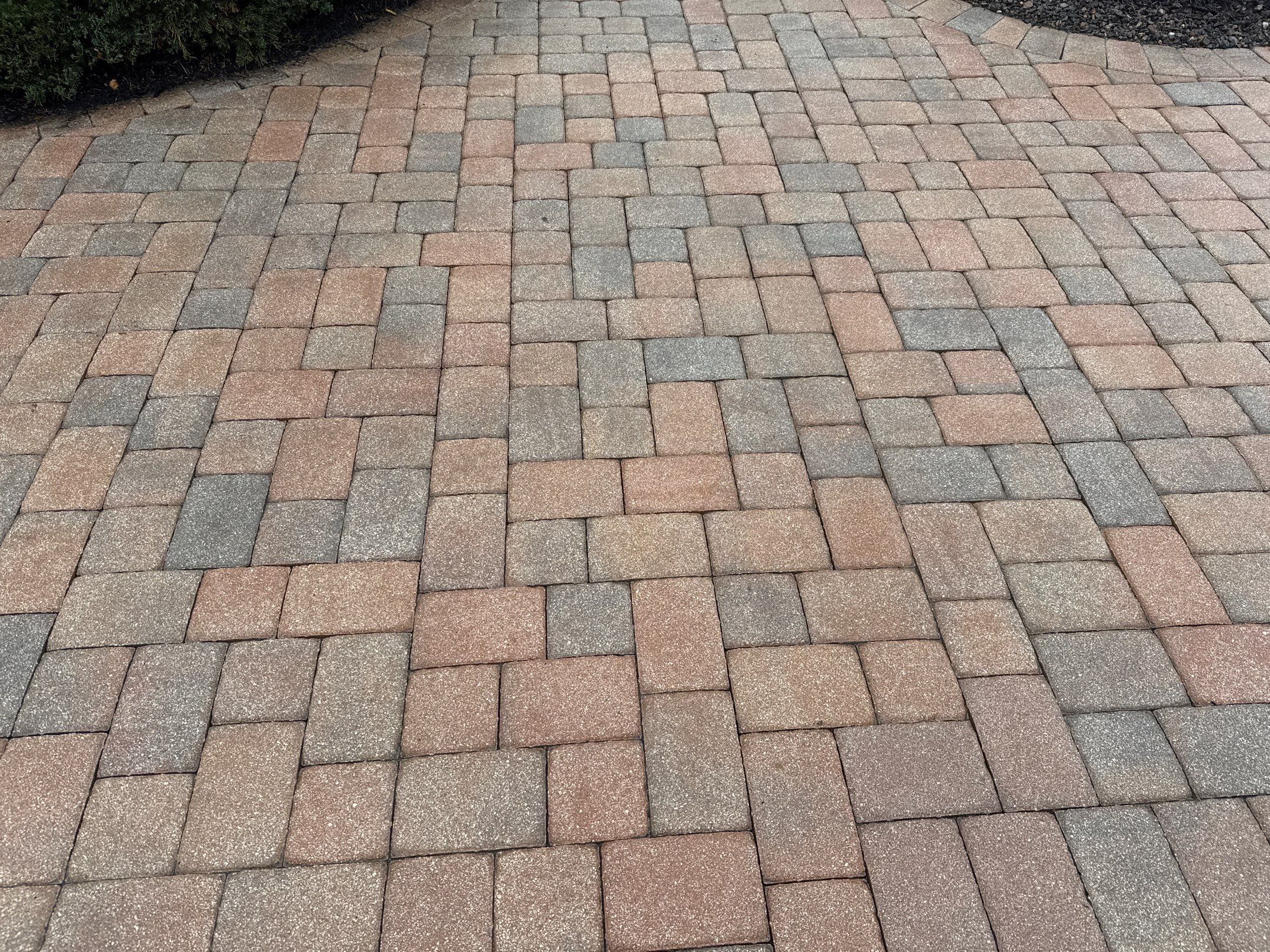 Oil & Tar Removal from Paver Driveway & Entryway by Sunshine AquaWash