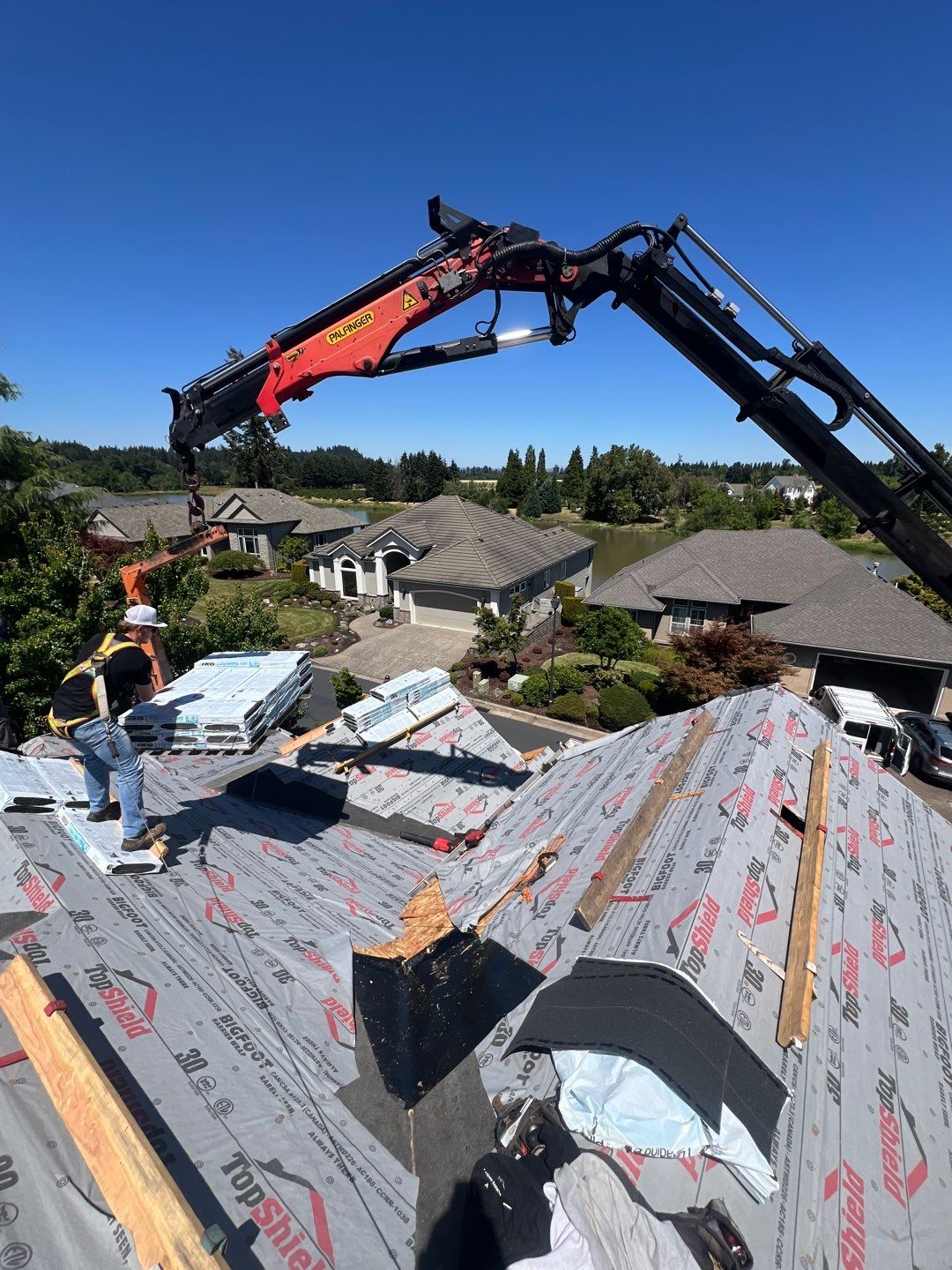 Residential Roofing Installation using IKO Dynasty (Color: Shadow Brown) by Orezona Building & Roofing Company, Inc.