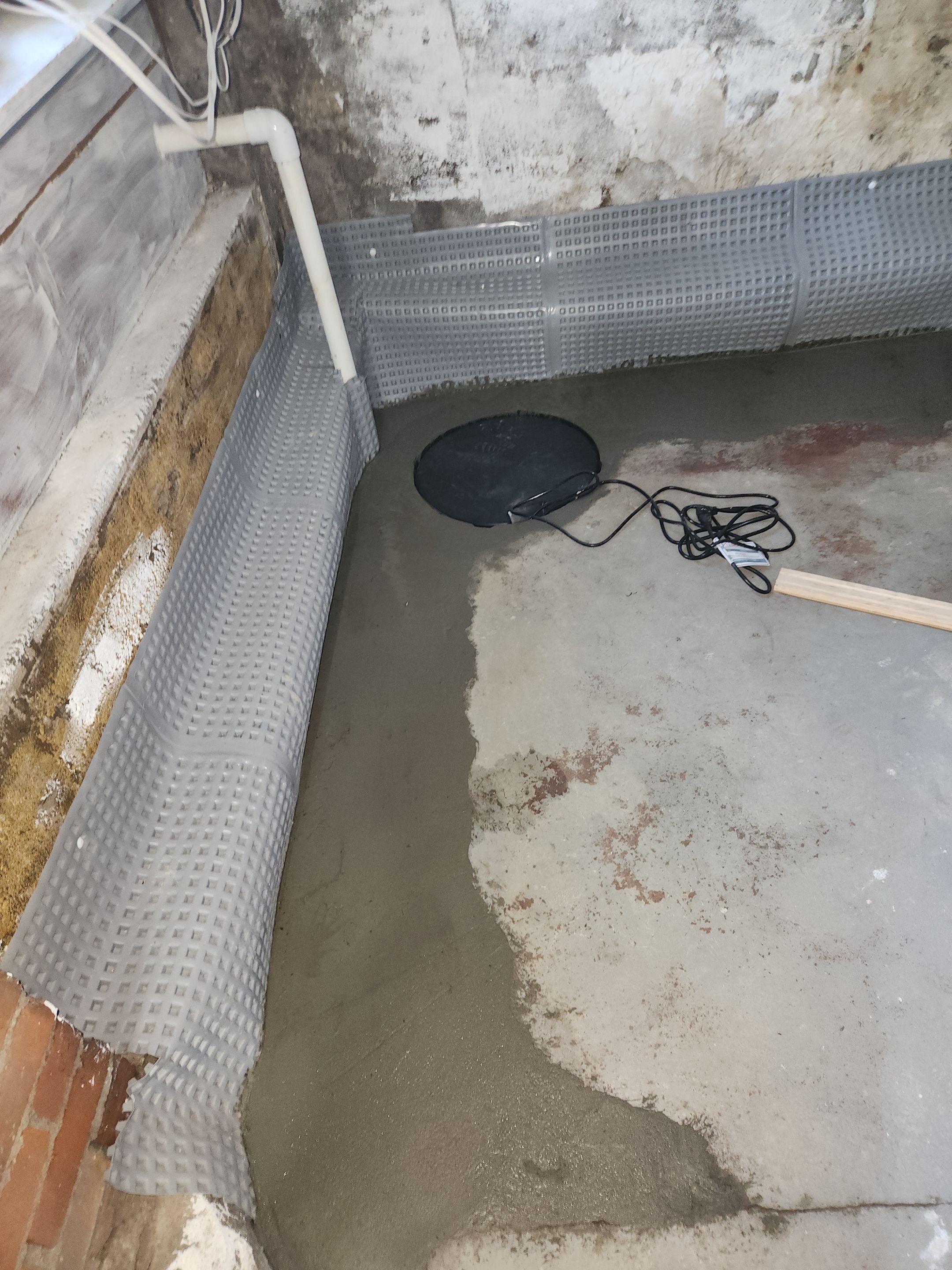 Interior French Drain & Mold Remediation in Mt Tabor NJ by Pure Service Pro, LLC 