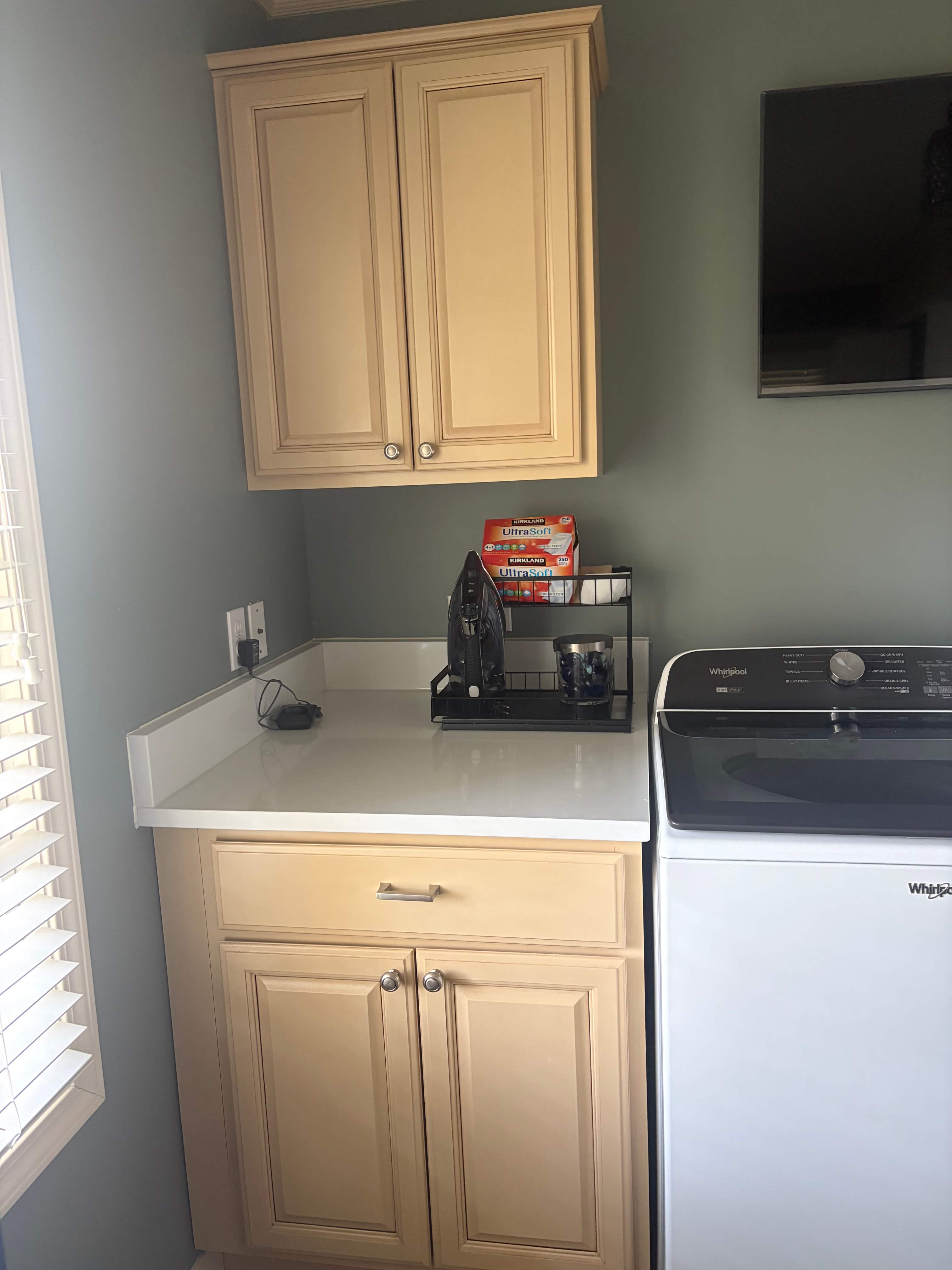 Laundry Room Interior Painting and Cabinetry Update in Waterford Township by Top Shelf Painter