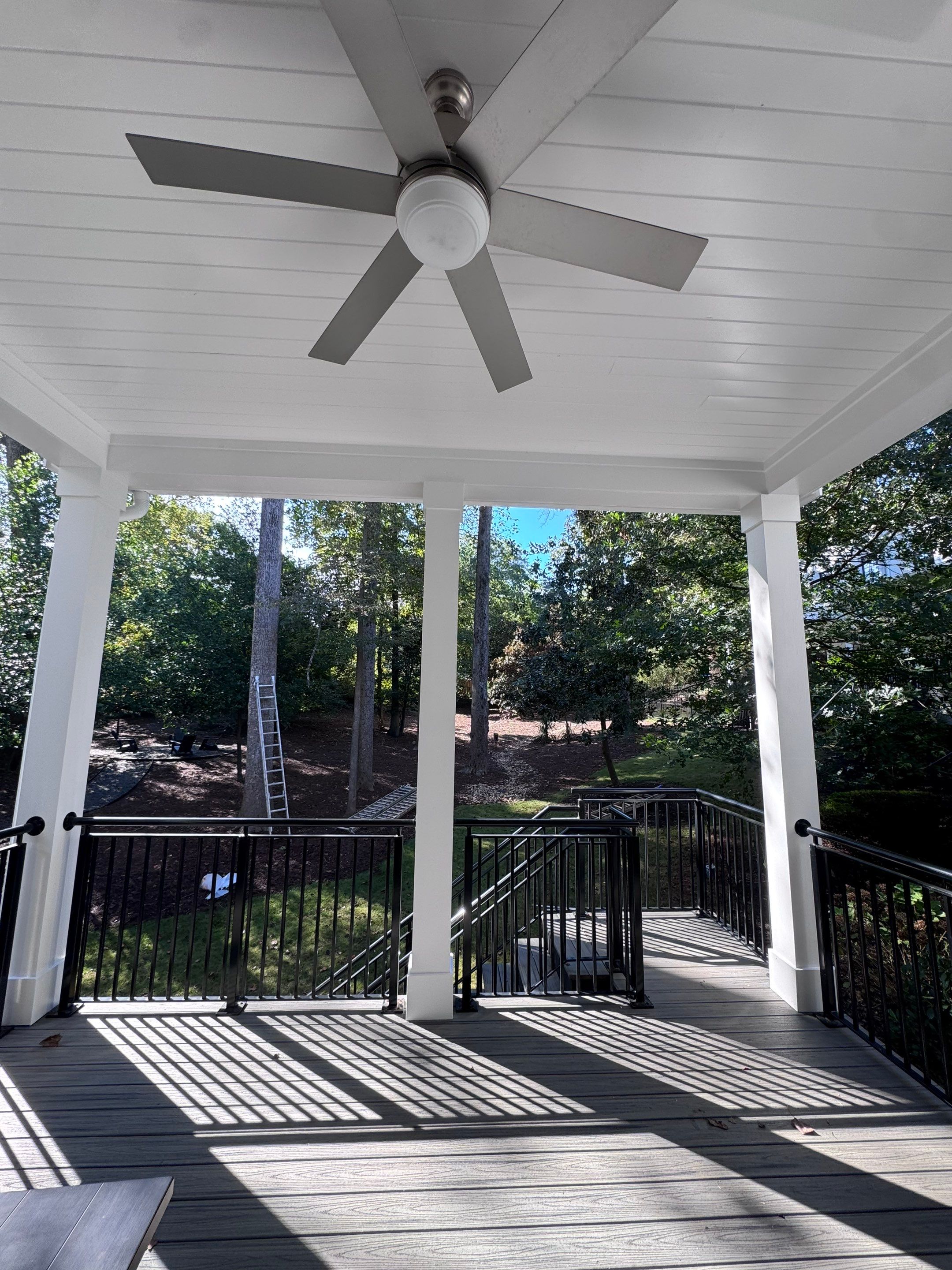 White Masonry Painting and Porch Refinishing in Atlanta by PGP Surface Solutions, LLC