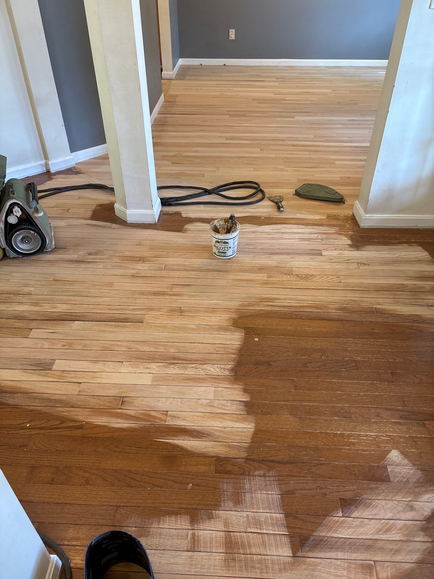 Natural Oak Hardwood Installation and Refinishing in Florence, Kentucky by Footprints Floors Kentucky