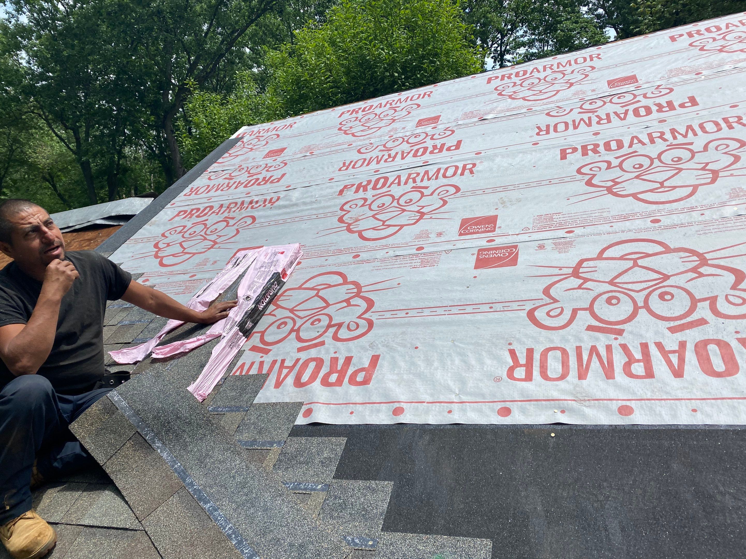 Commercial Roofing Installation using Owens Corning Duration Driftwood by A Plus Exterior