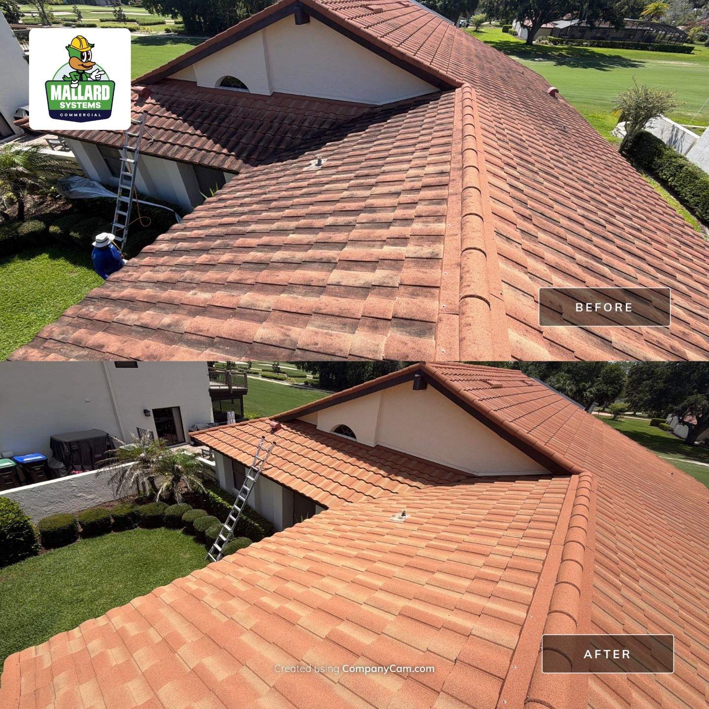 Tile Roof Cleaning in Orlando by Mallard Systems