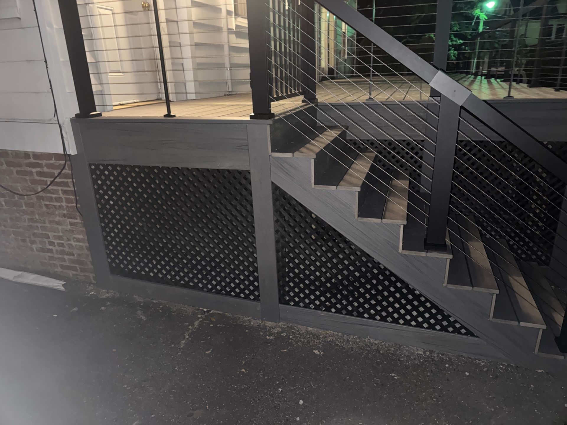 new deck with cable rails in Montclair NJ by deck guardian