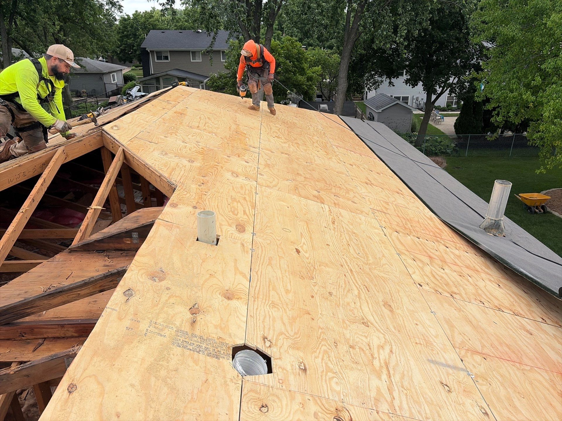 Full Residential Roof Replacement and Decking Repair in Wheaton by Pro Home Services Inc