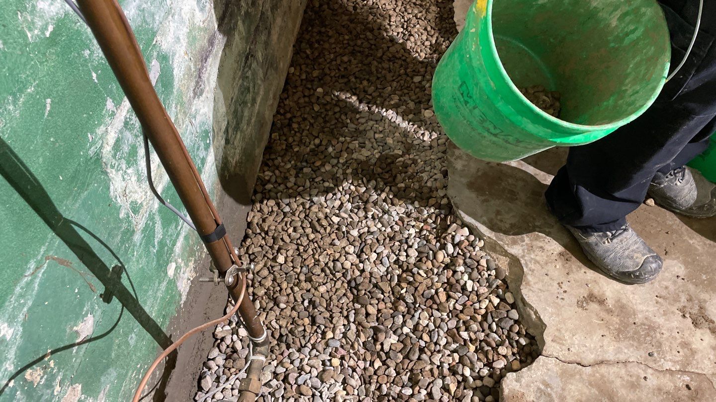 Interior Drain Tile for a South Minneapolis Basement by Waterproofing Northeast