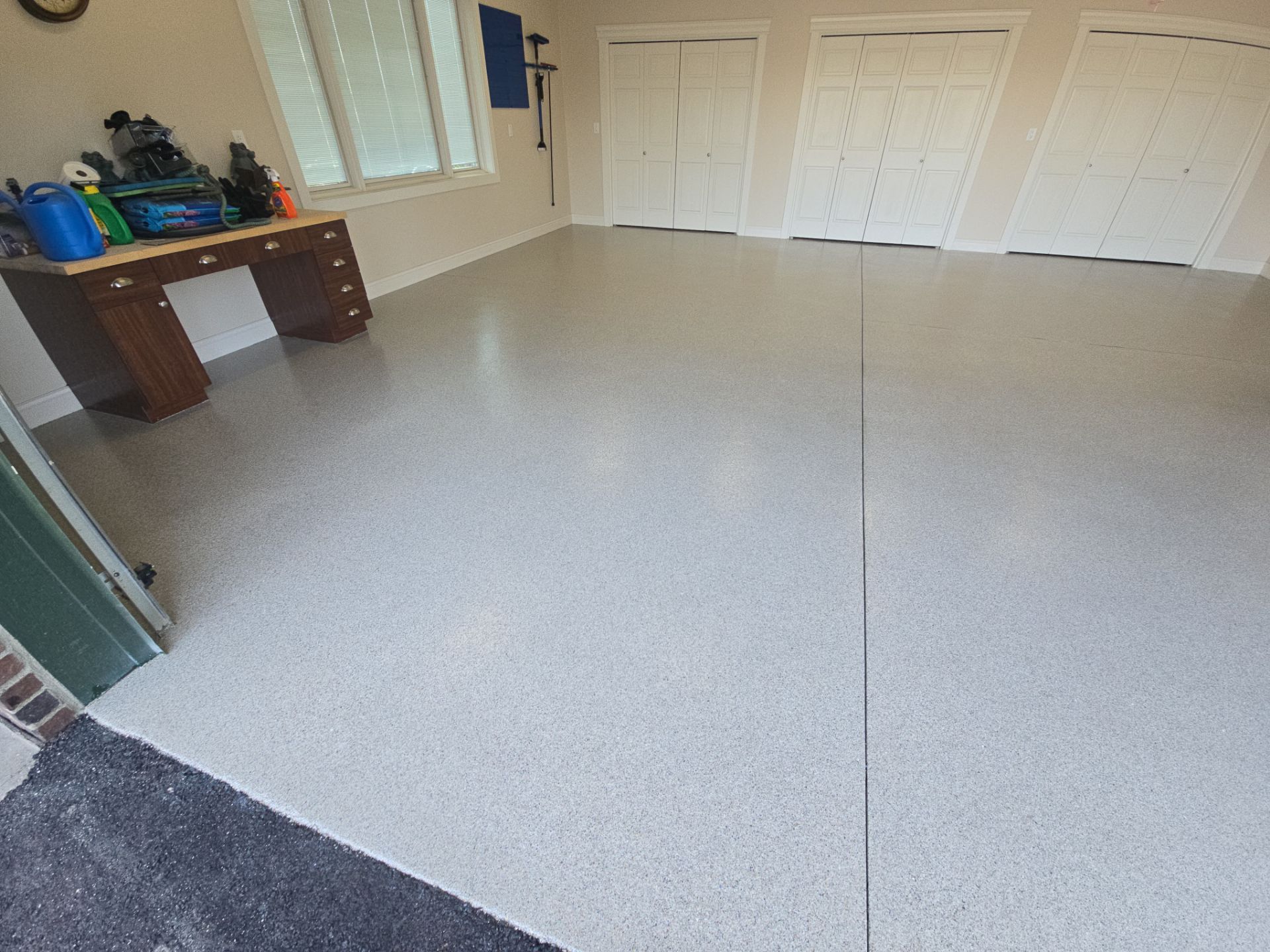 Shop Transformation using Stone/Marble Hybrid by Croc Coatings, LLC