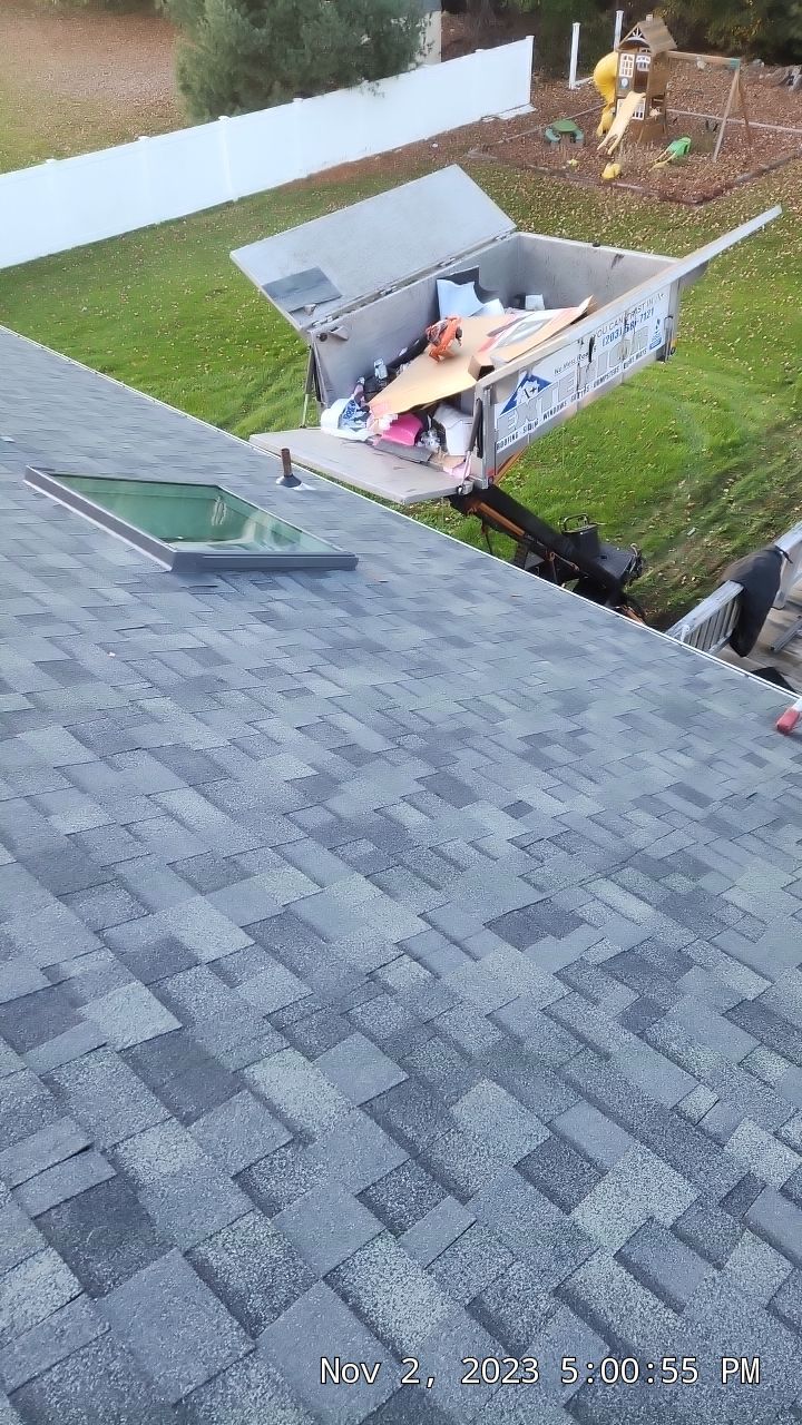 Residential Roofing Installation using Owens Corning TruDefinition Estate Gray by A Plus Exterior