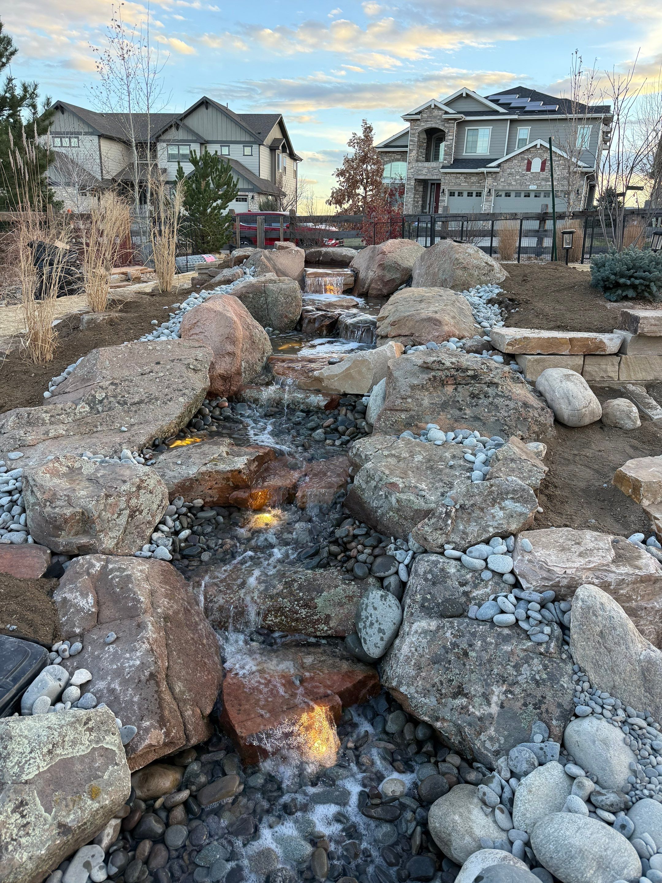 waterfalls in Arvada by JRM landscape & design