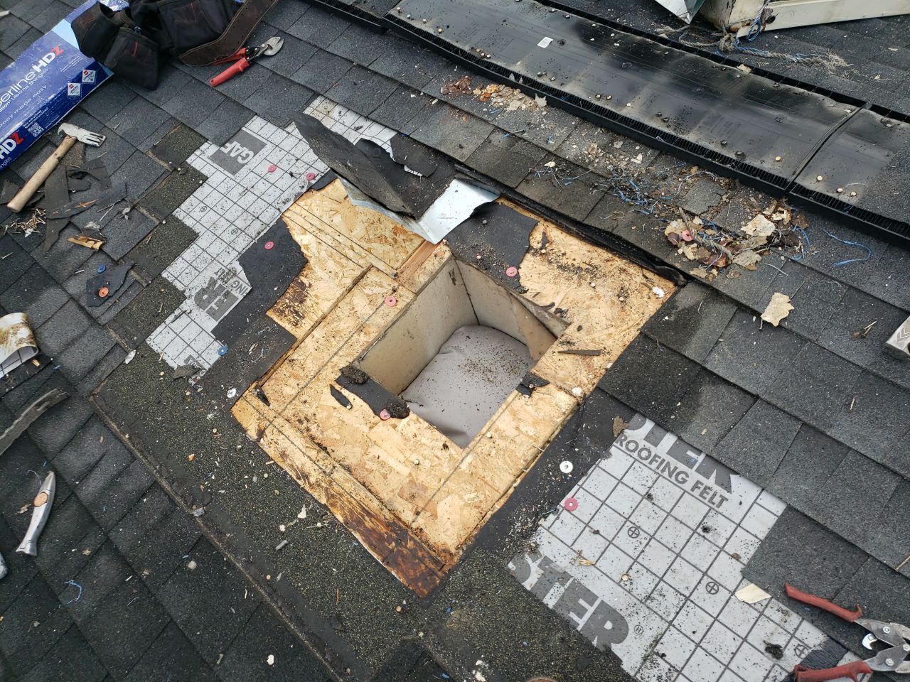 Swamp Cooler Removal using Shingle Repair by The Roof Doctor