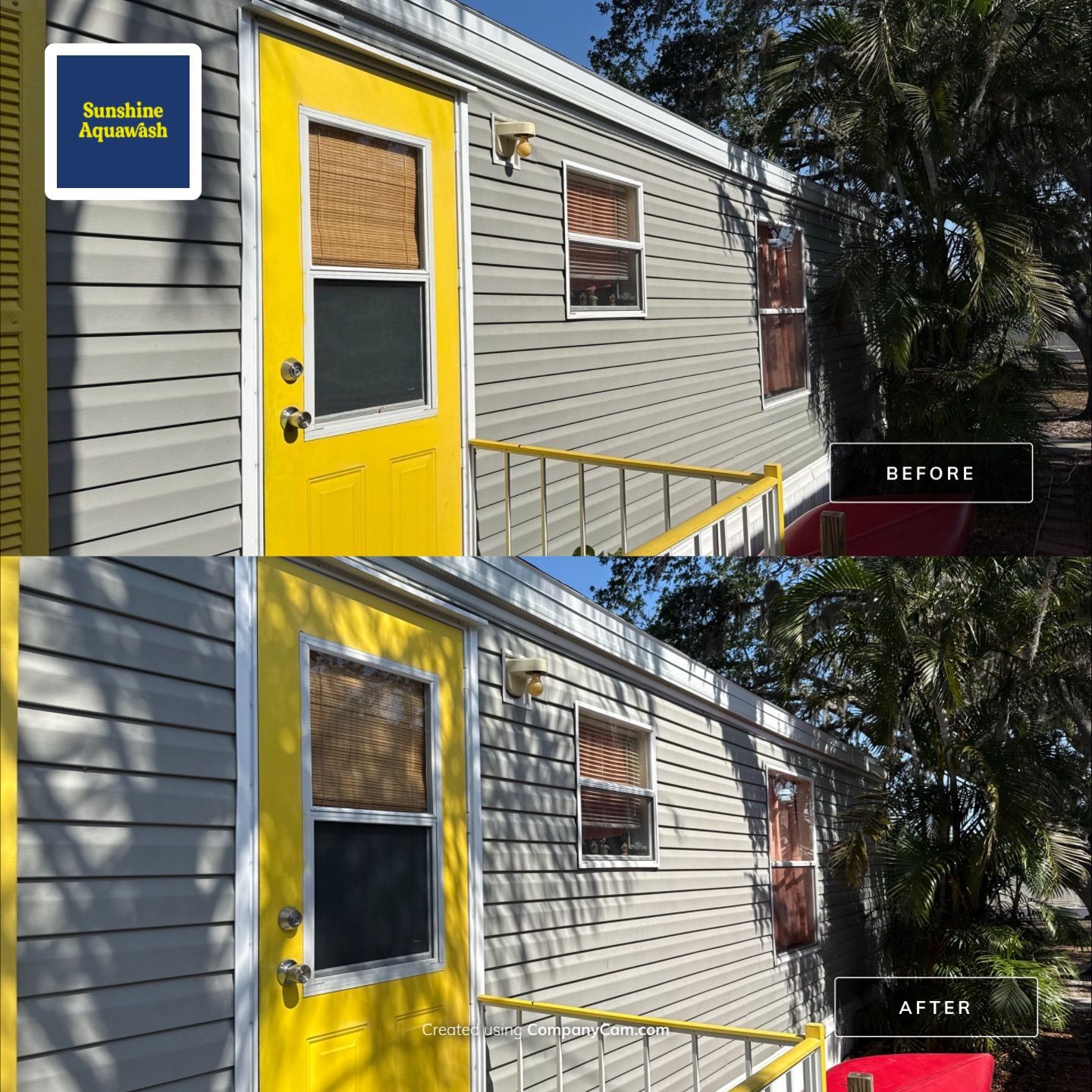 Mobile Home House Wash & Screened Porch Cleaning | Fisherman’s Cove RV Park | Terra Ceia, FL by Sunshine AquaWash