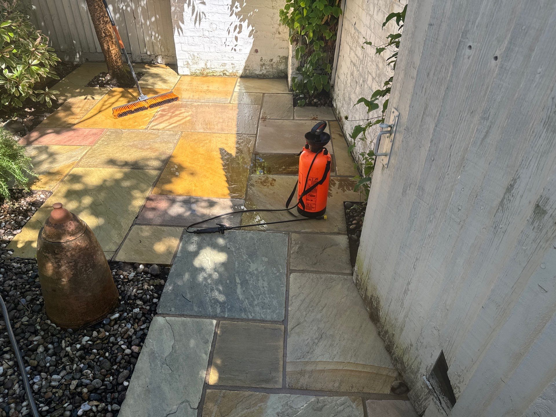 Patio Clean using honda 21 ltr/min by Ges Exterior Cleaning ltd