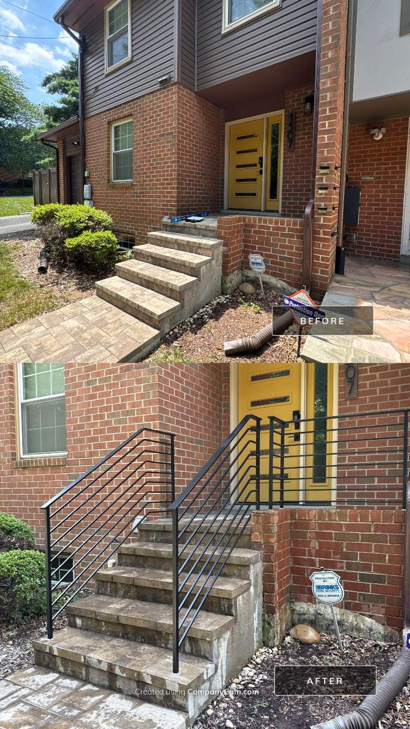 Modern Horizontal Picket Steel Railing – Residential Interior – Washington, DC by Capitol Iron Works