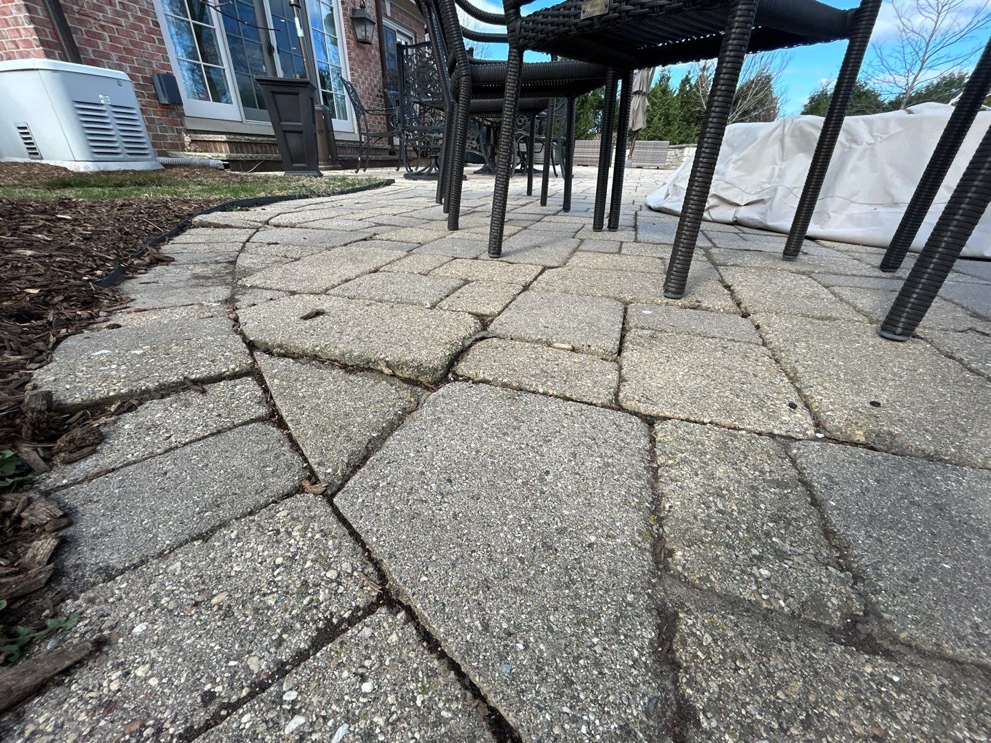 Brick paver repair, cleaning sanding and sealing by Northern Power Washing LLC.