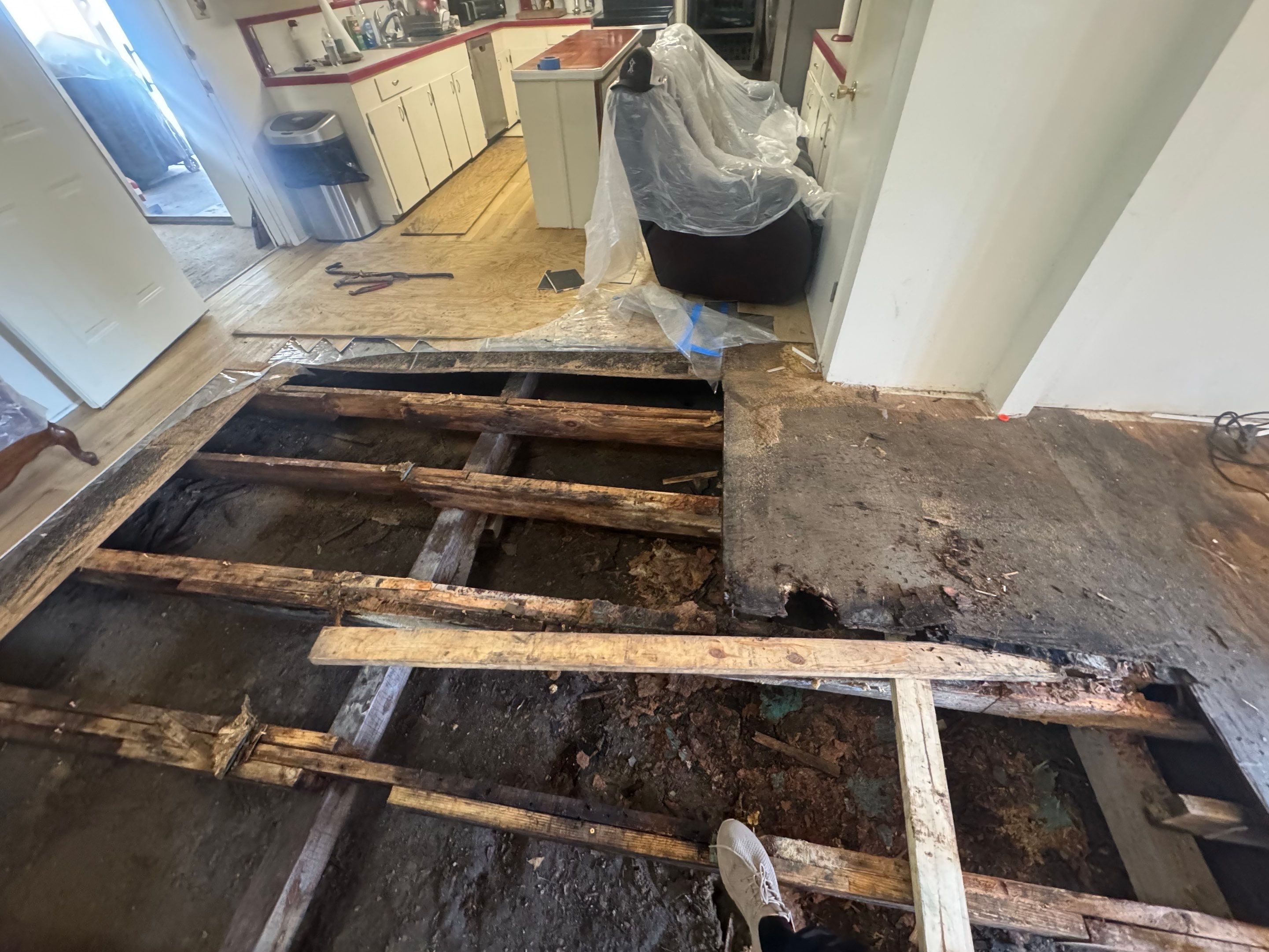 Water dry rotted flooring by Harden Enterprise Services LLC