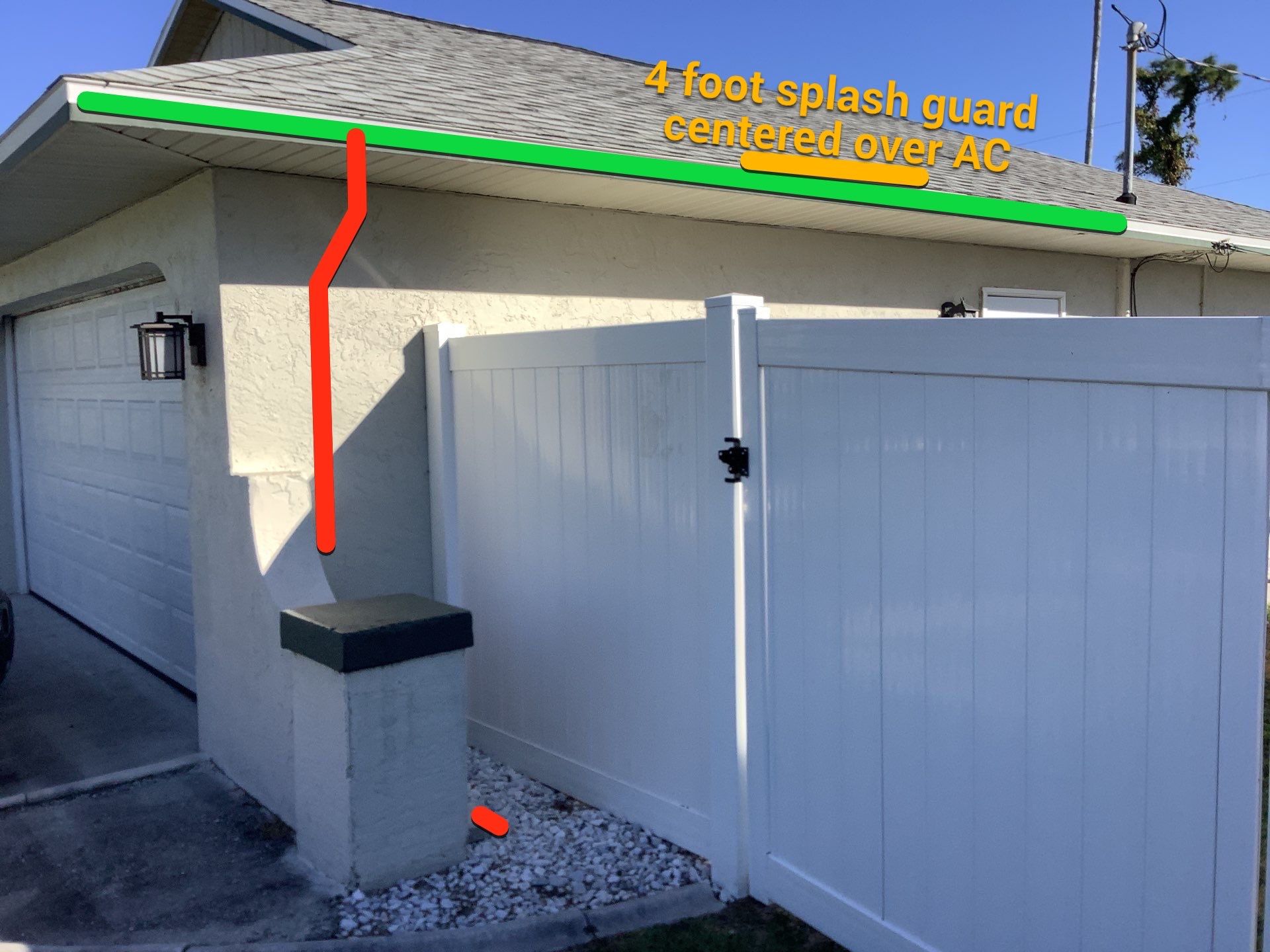 Splash Guard System Installation in Cape Coral FL by Gutter Professors