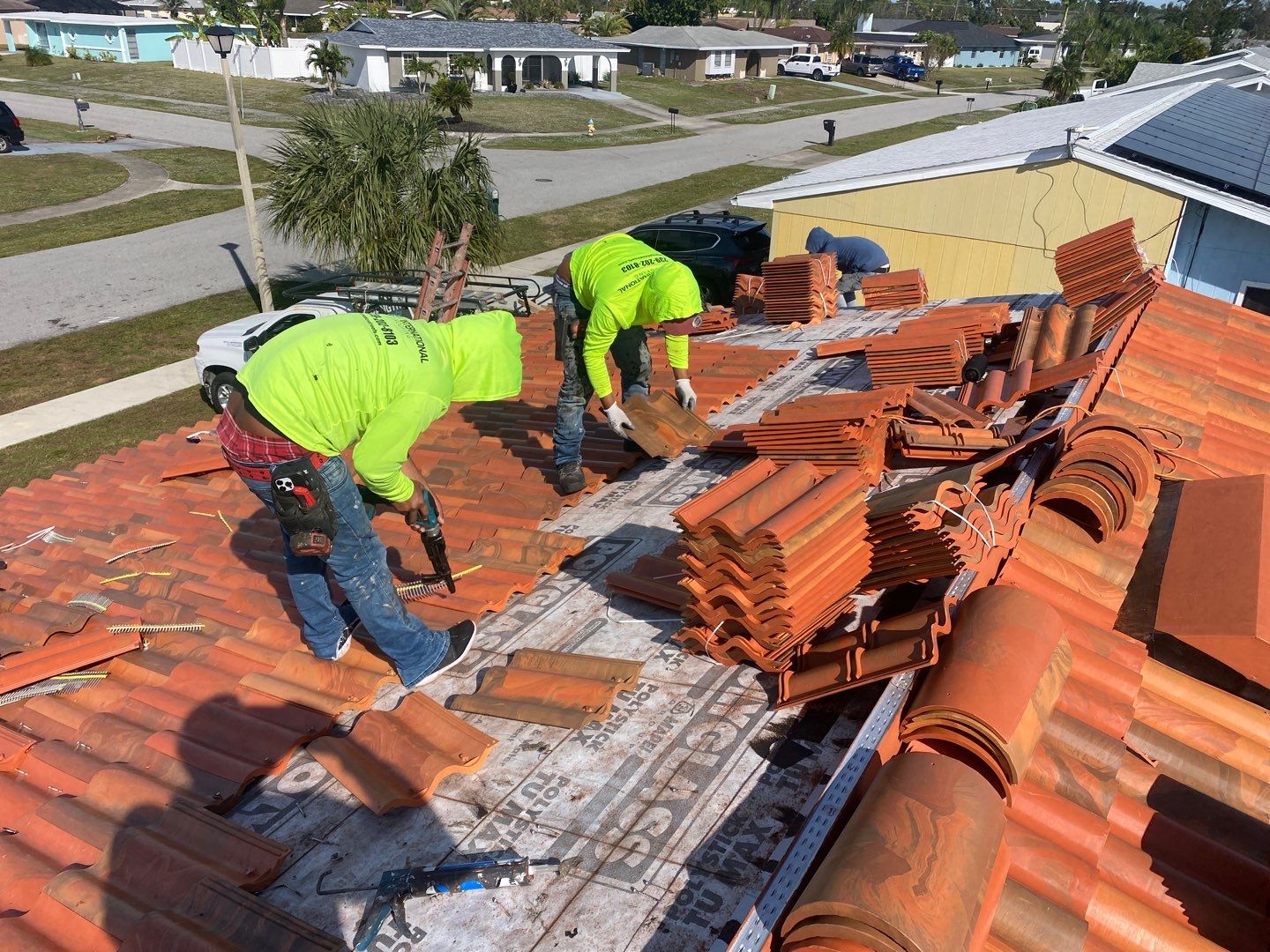 Residential Brava Spanish Tile Install in North Port, Florida by International Roofing