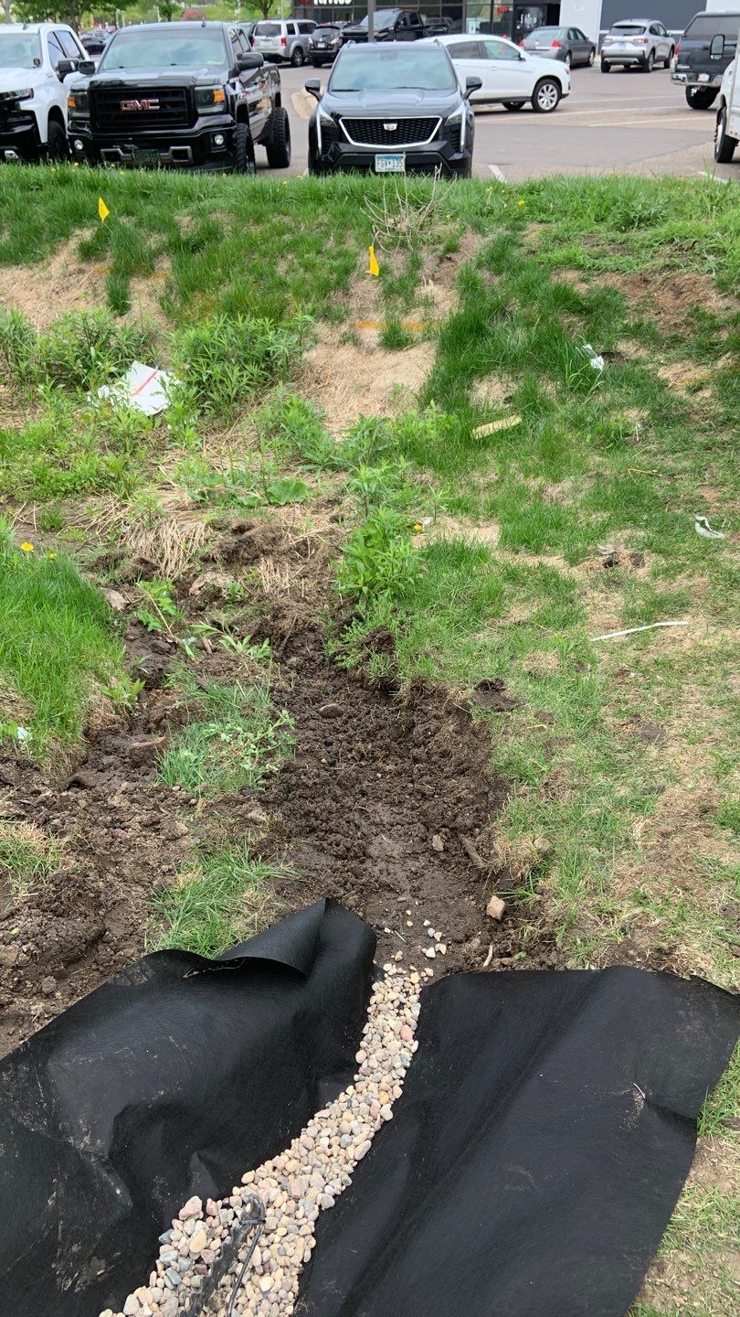 French Drain Installation – Fridley Dollar Tree by Waterproofing Northeast