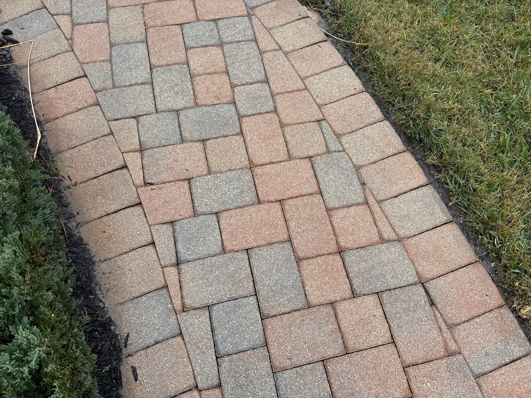 Oil & Tar Removal from Paver Driveway & Entryway by Sunshine AquaWash