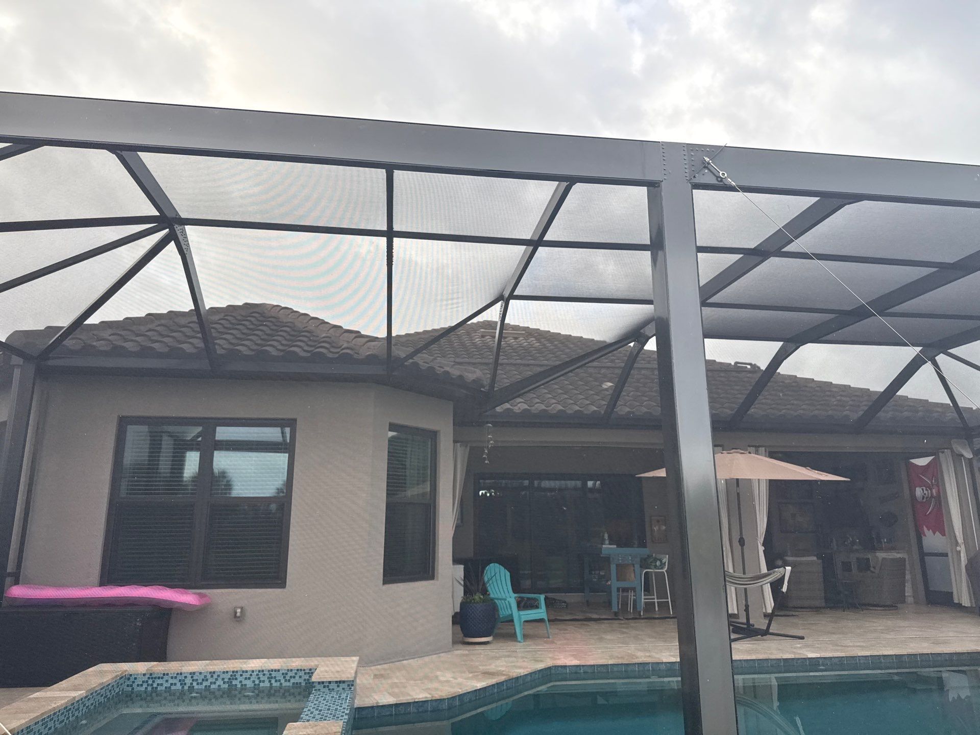 Neighboring Tile Roof Cleaning with Gutter Runoff Control – Palmetto, FL by Sunshine AquaWash