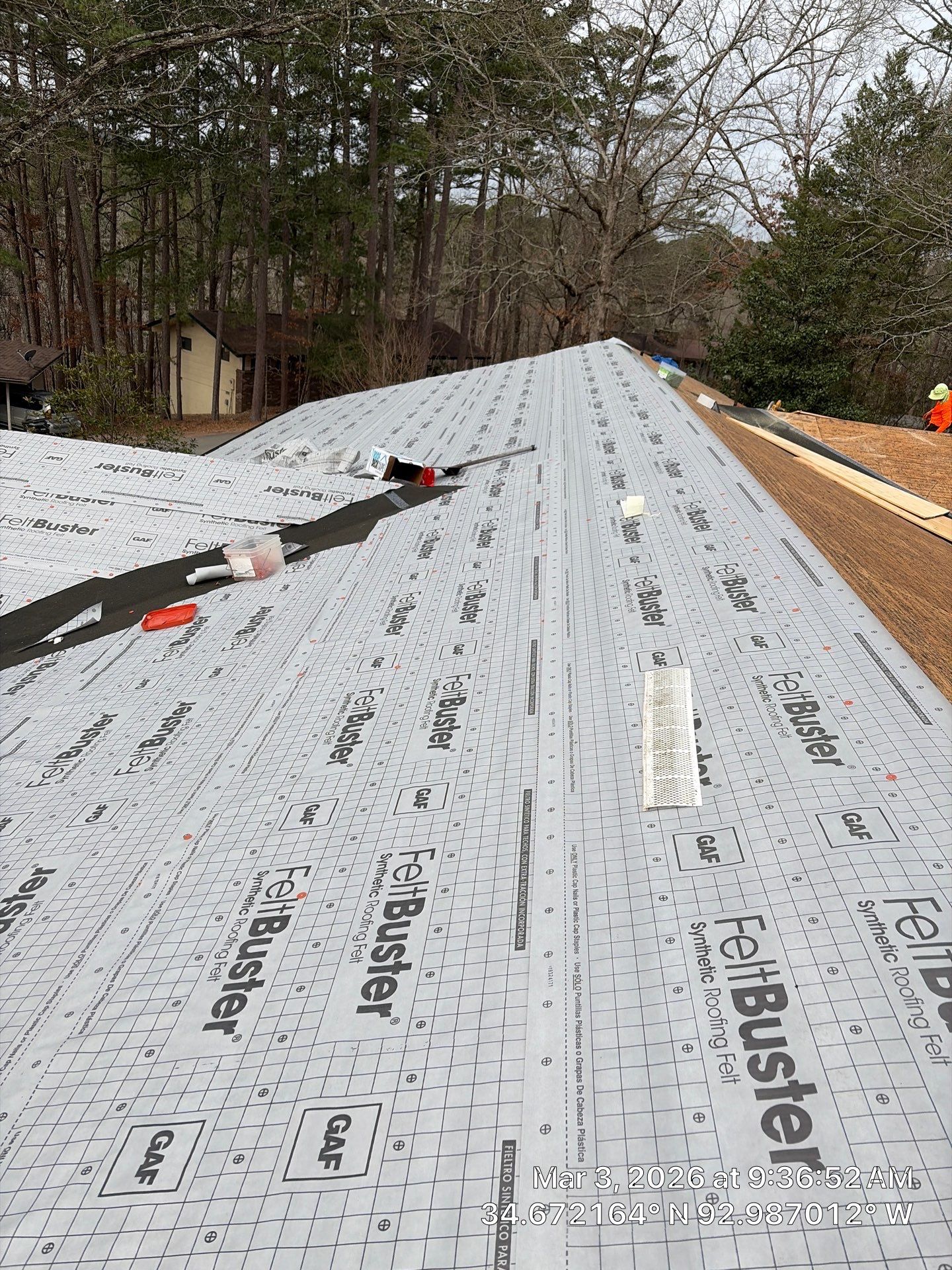 GAF Timberline HDZ Shingle Roof Replacement in Hot Springs Village by Temple Roofing and Exteriors