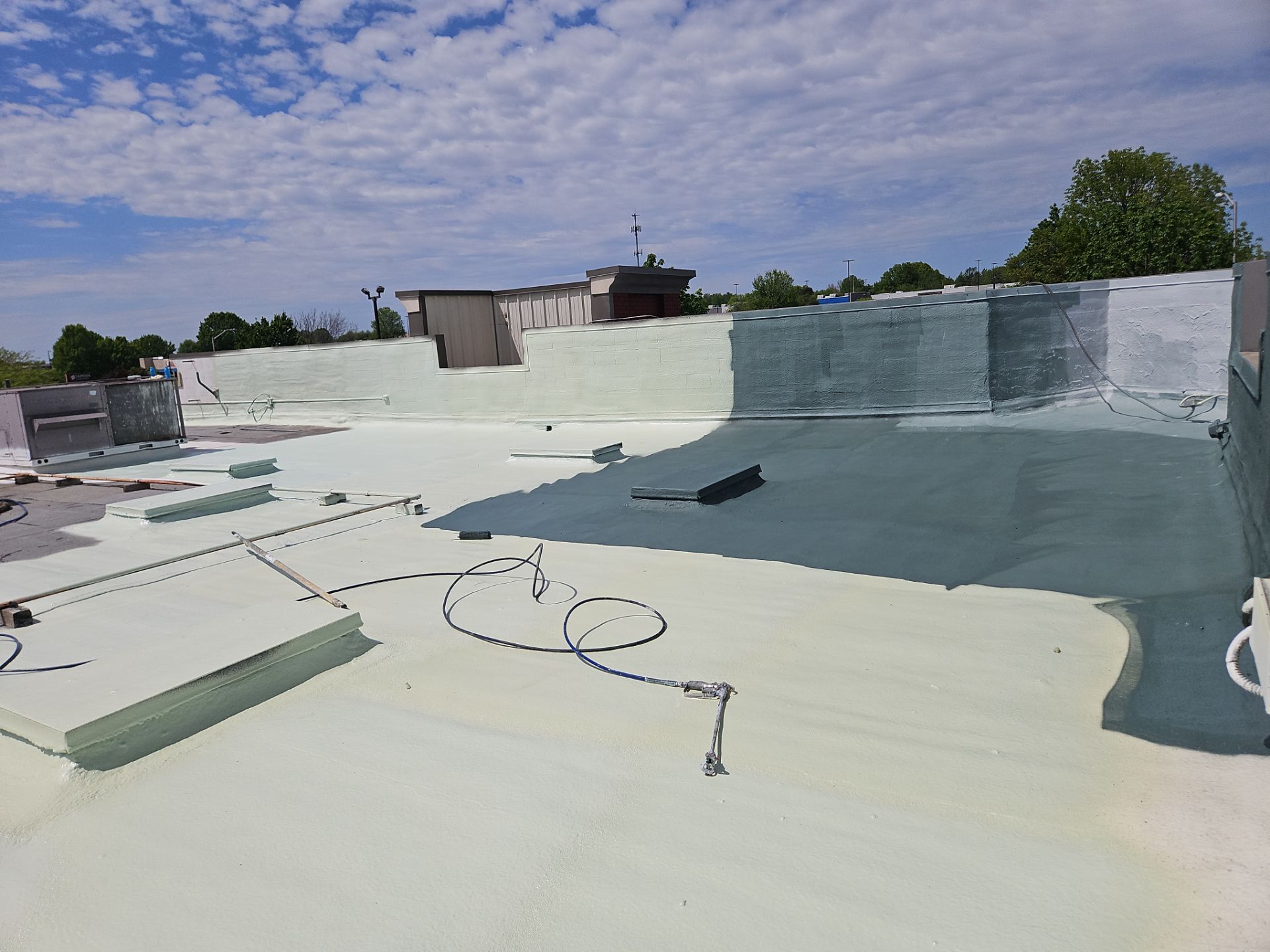 Commercial Spray Foam Install  by Titan Commercial & Residential Roofing 