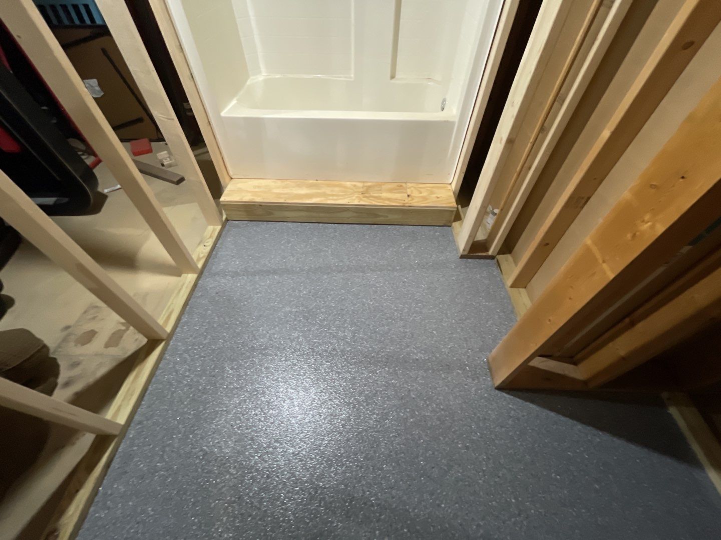 Basement Floor using Granite by Your1DayFloor.com