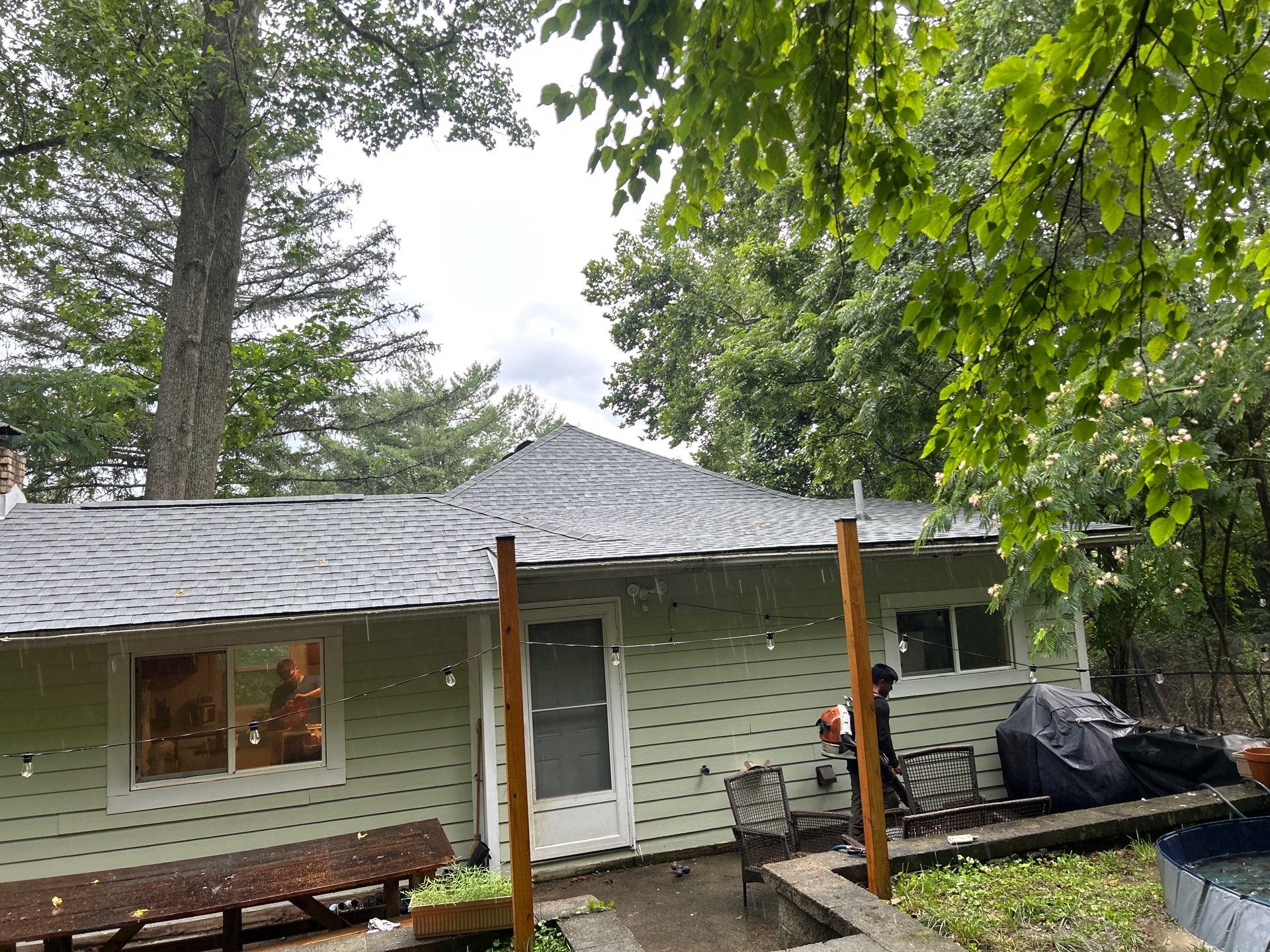 Residential Roofing Installation using GAF Timberline HDZ Fox Hollow Grey by Rainstoppers Roofing