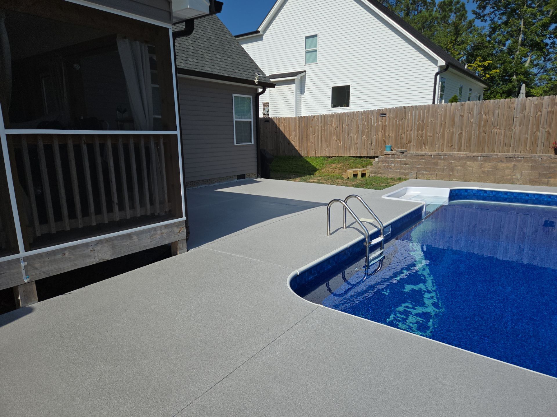 House Renovations! Pool Deck Transformation using Solstice Quartz  by Elite Floor Solutions