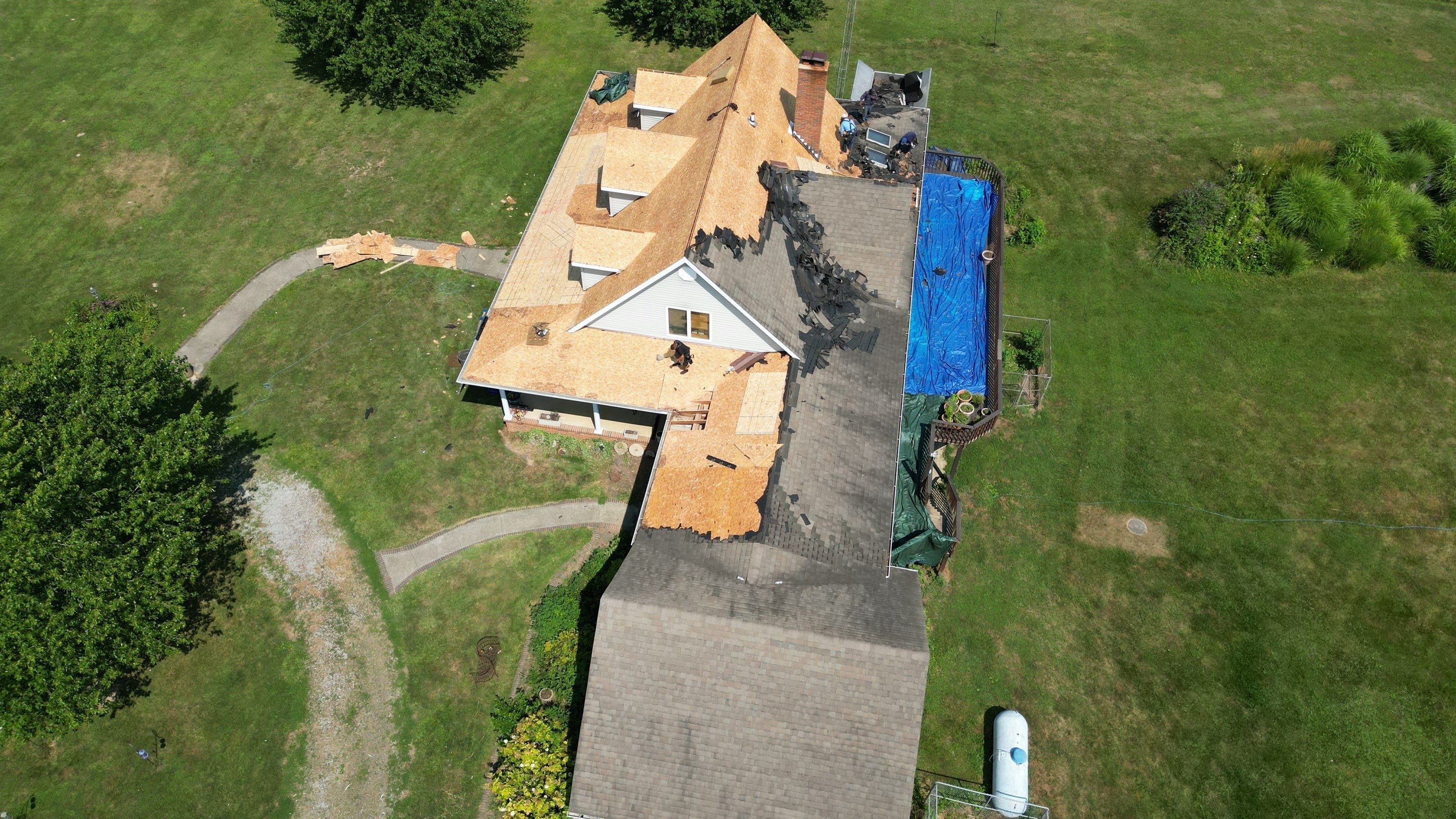 Residential Roofing Installation using ProVia Ironstone Slate Metal Roofing by RoofX 