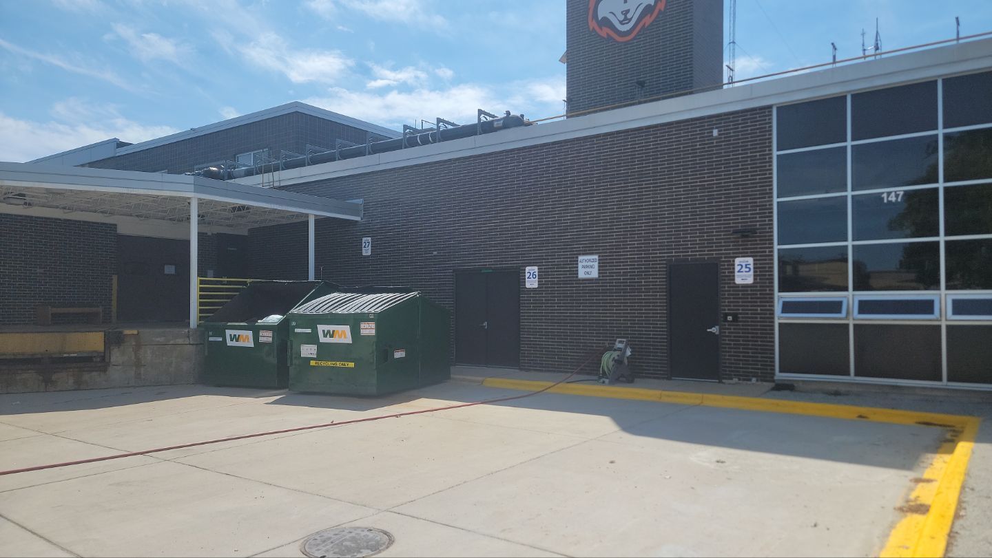 commercial pressure washing using Algaecide, soft wash soap by Northern Power Washing LLC.
