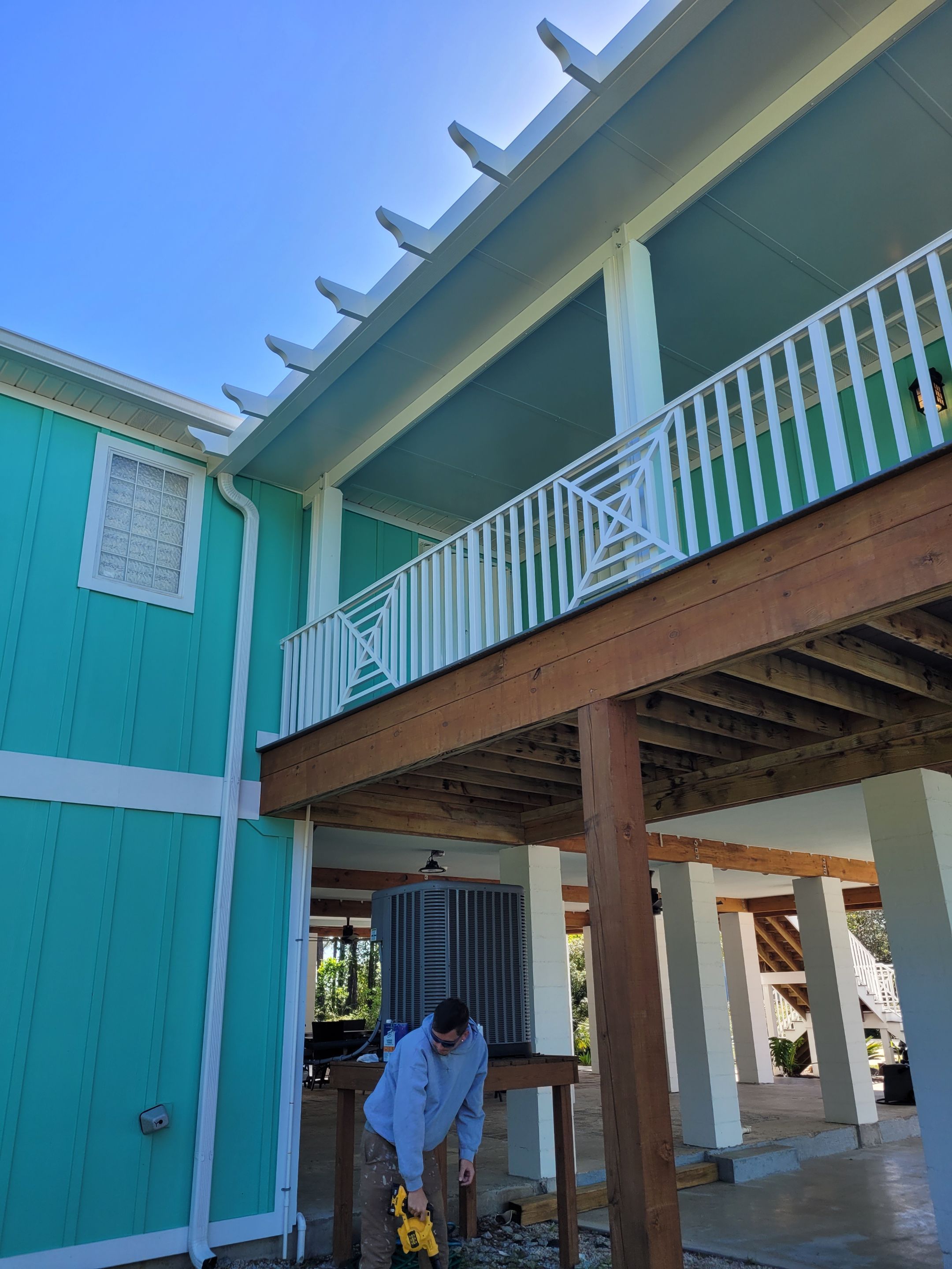 Elevated Patio Cover w/Pergola Trim by Titan Sunrooms