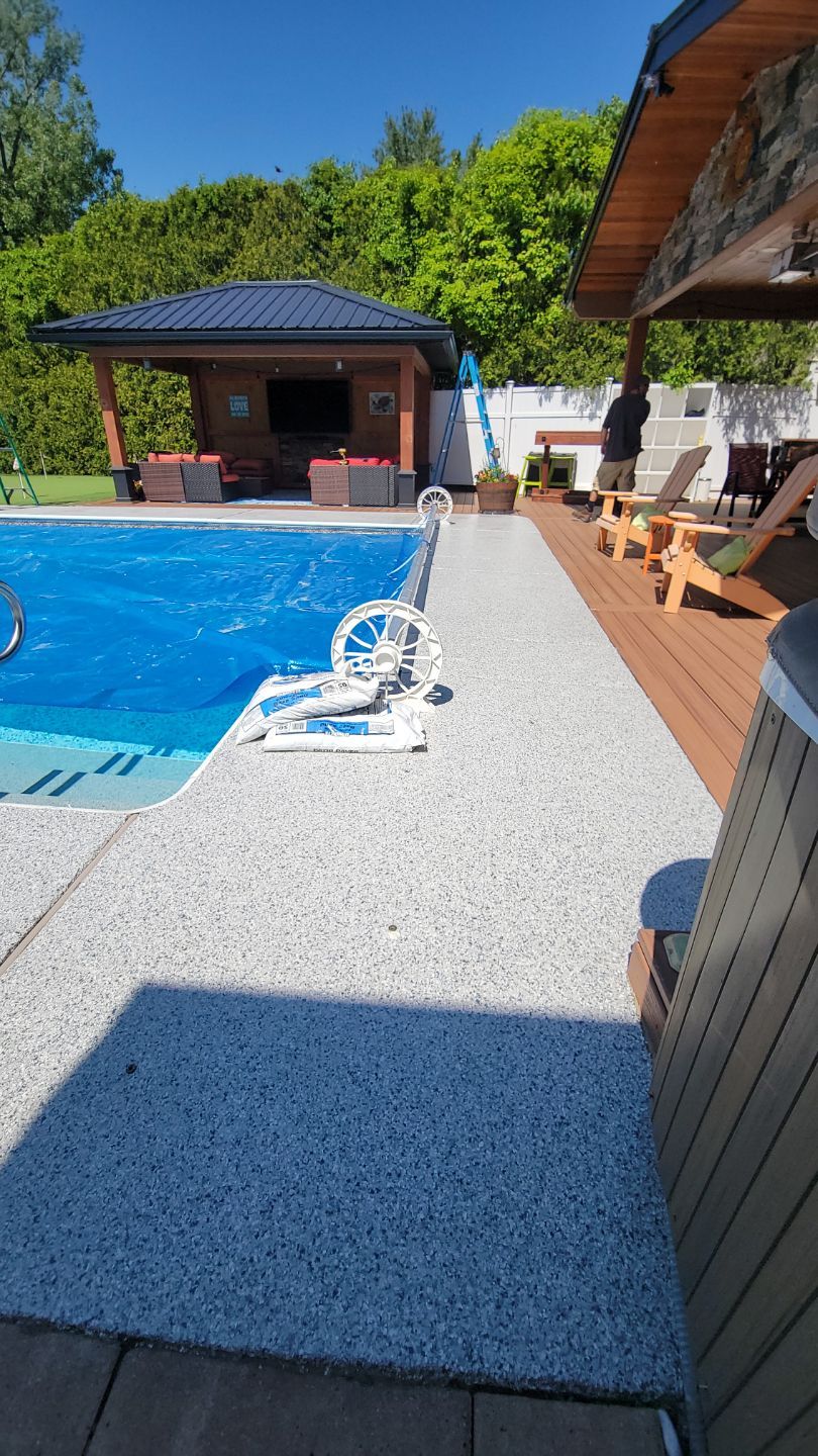 Pool Deck in Worcester, MA by Symphony Concrete Coatings