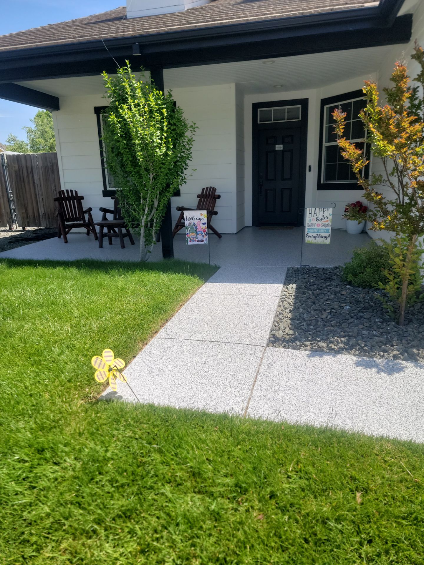 Polyurea Concrete Coating for Templeton Pool Deck and Front Porch by MGP Coatings