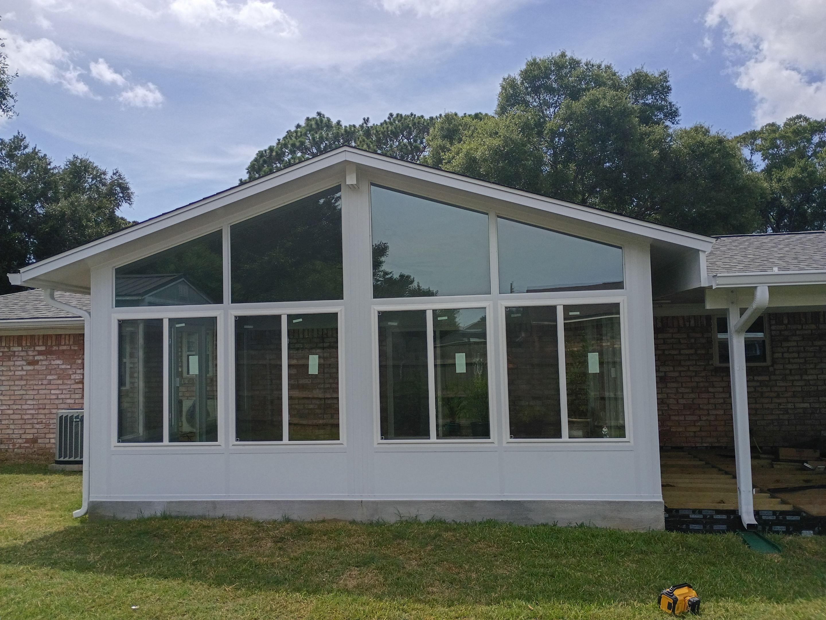 Cathedral Glass Room w/Adjoining Patio Cover by Titan Sunrooms