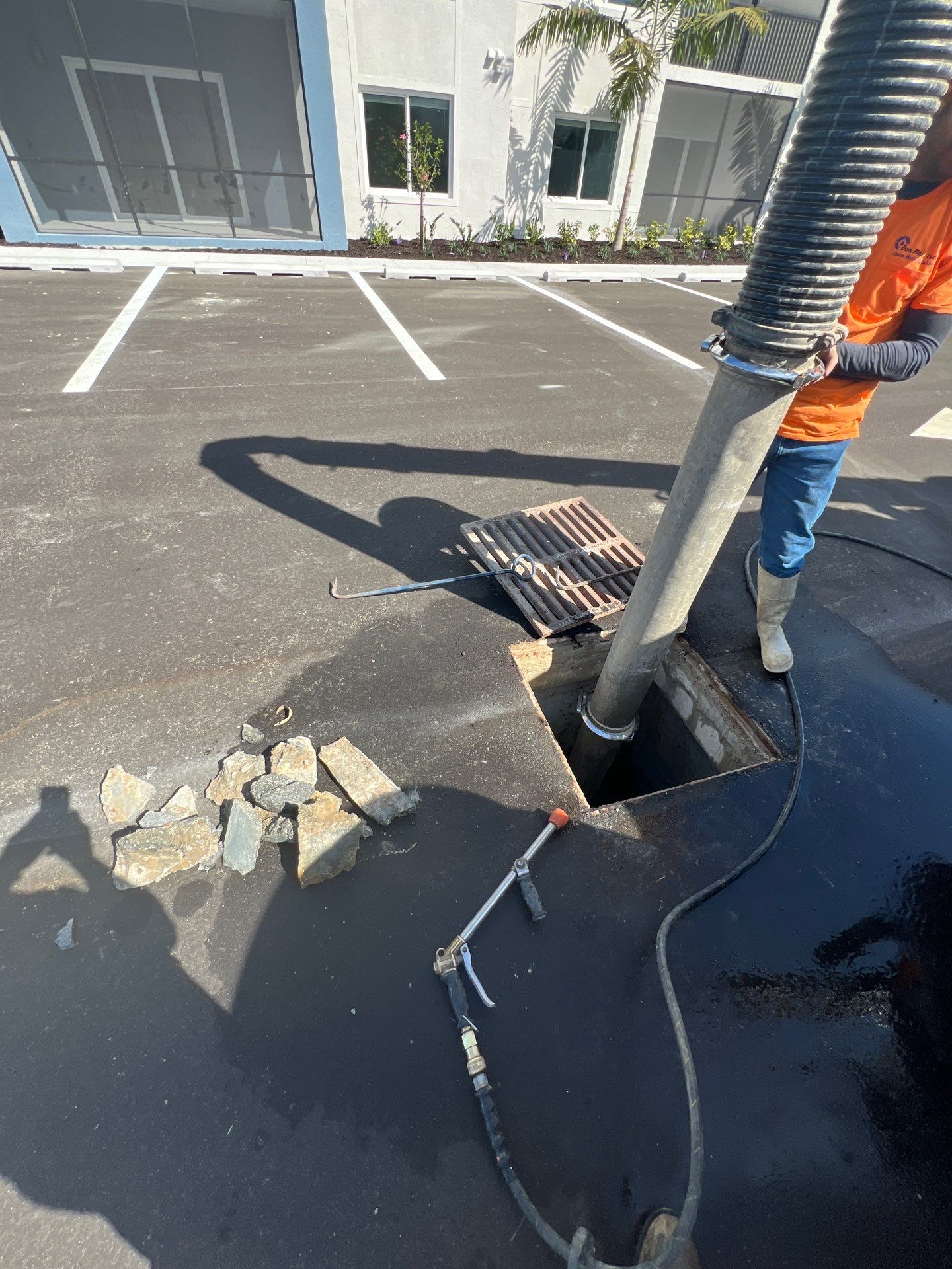 New Construction Apartment Complex Stormwater System and Sewer System Cleaning by Don Mar, Inc. Storm Water Solutions