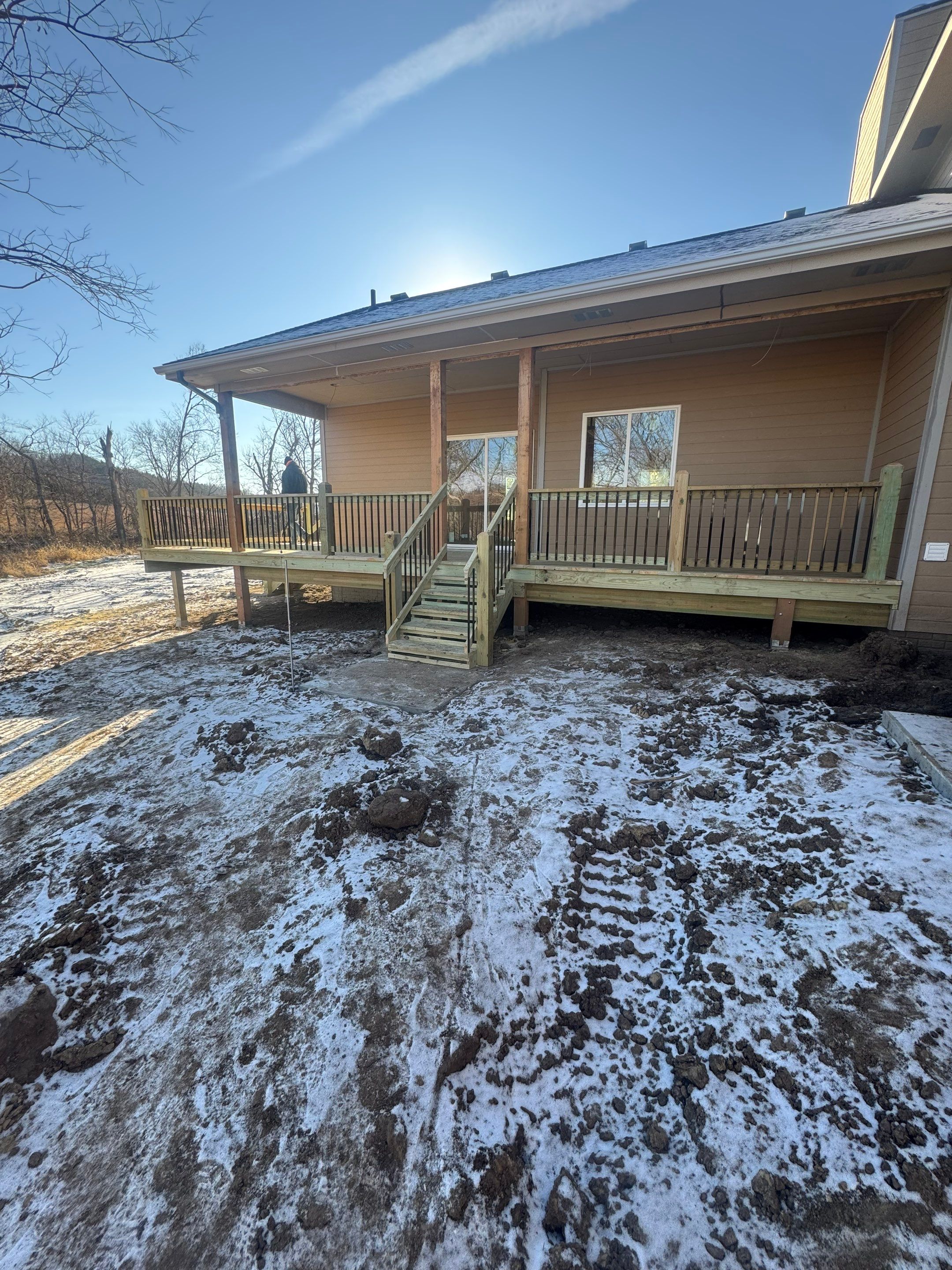 Treated wrap around deck by EAGLE EYE ENTERPRISES