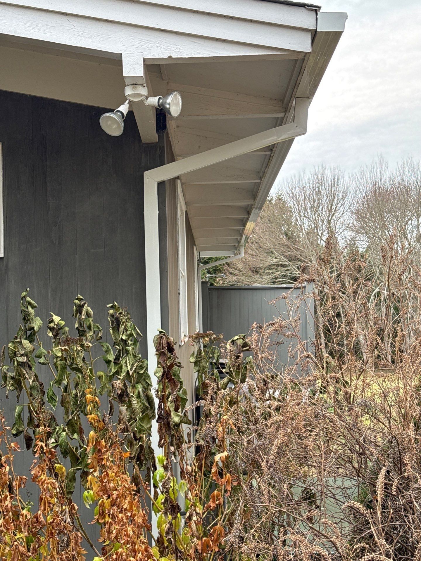 Gutter Installation using 5" Box Style Aluminum Gutter in Little Compton, RI. by Gutter Pro Enterprises