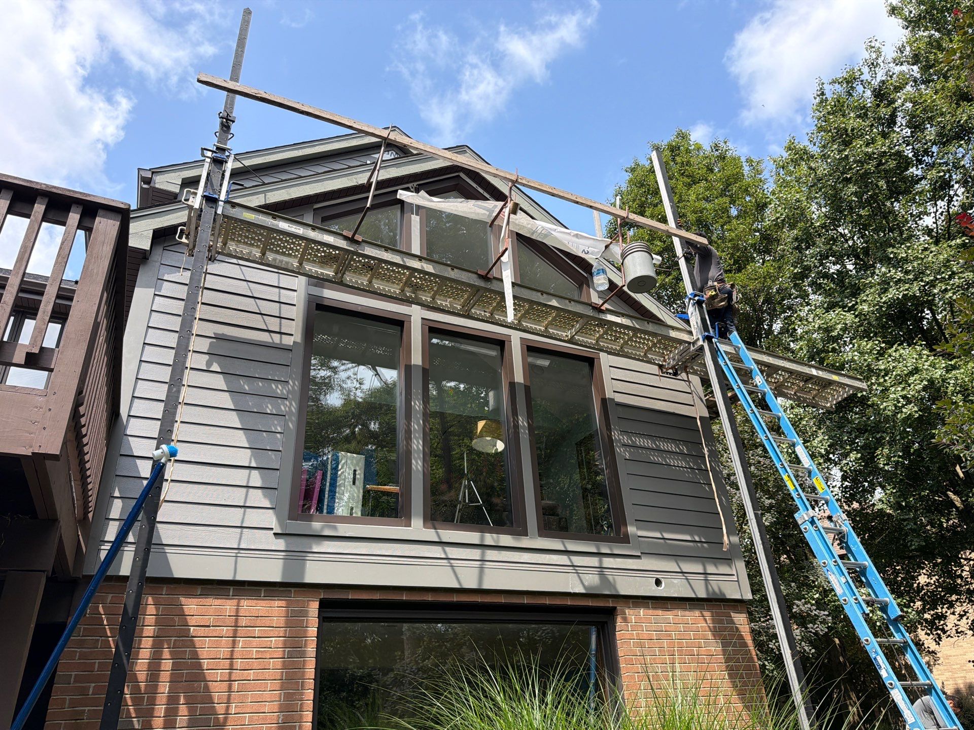 James Hardie Lap & Board and Batten in Aged Pewter at Allison Park by Ideal Siding Pittsburgh