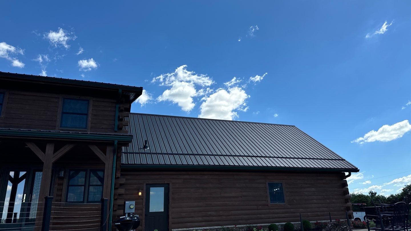 Residential Roofing Installation using Performance Panel Metal - Frost Black by RoofX 