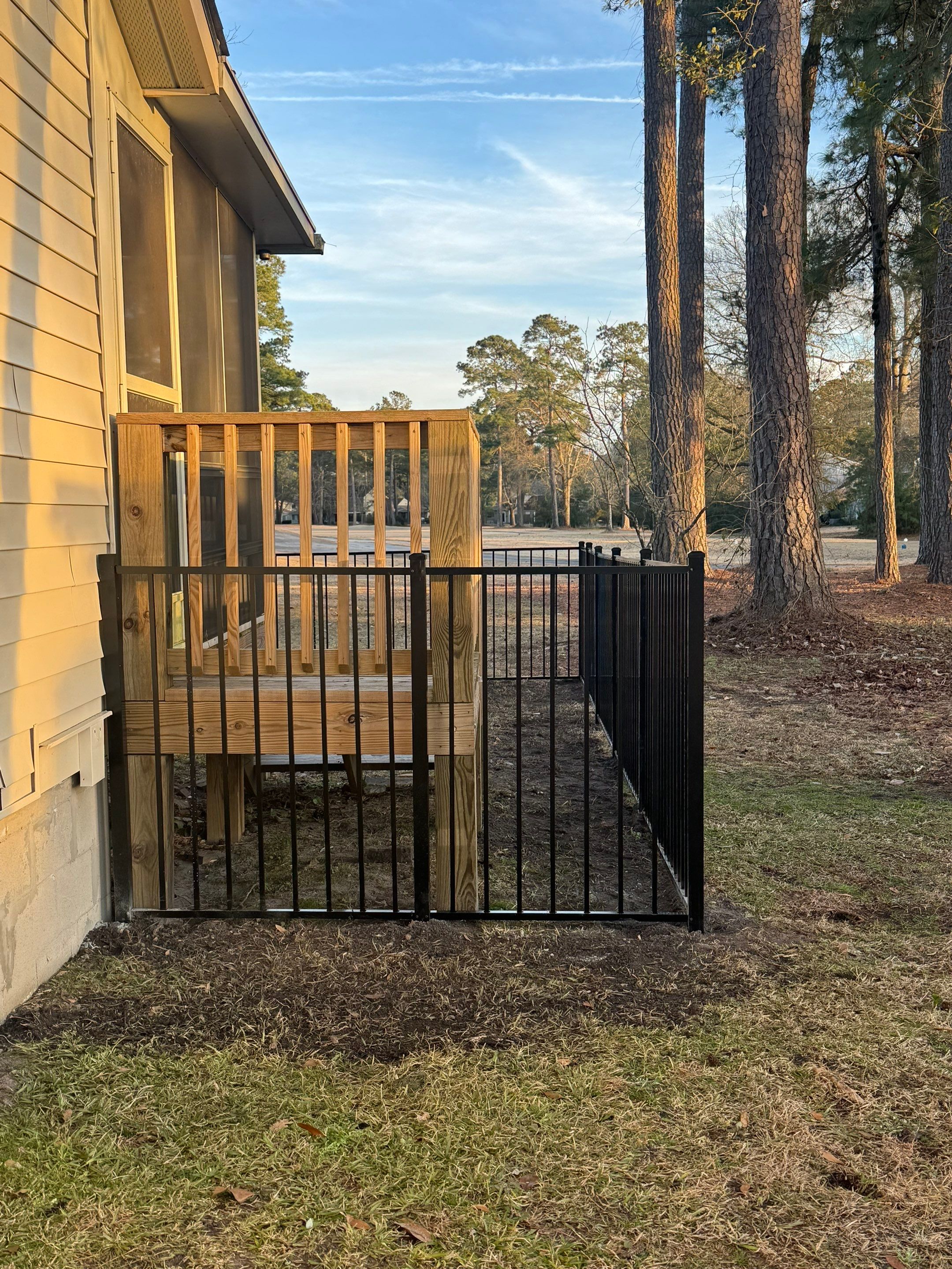 Project in New Bern by Superior Fence and Rail