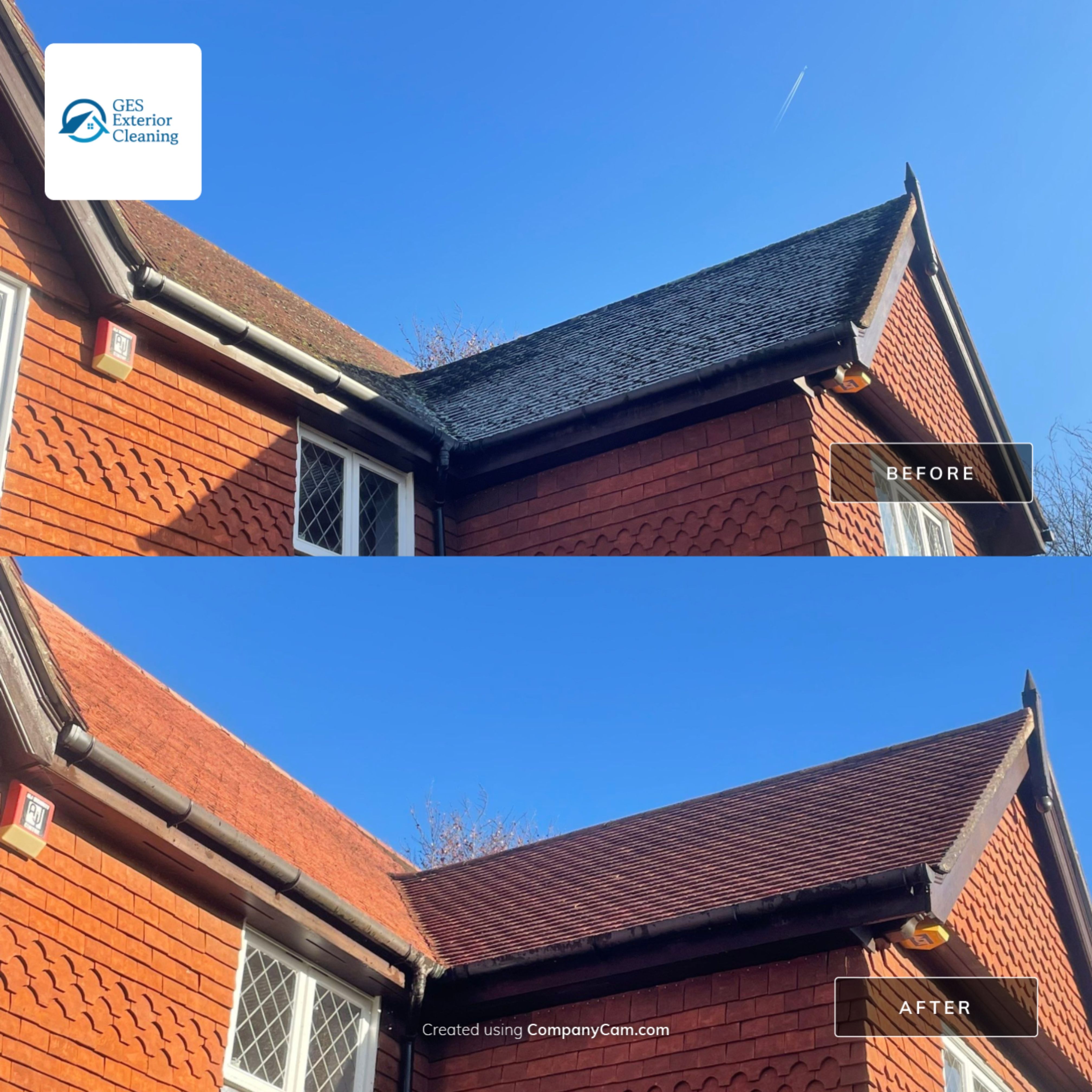 Roof Clean using Honda 15lpm Low Pressure Washing Machine by Ges Exterior Cleaning ltd