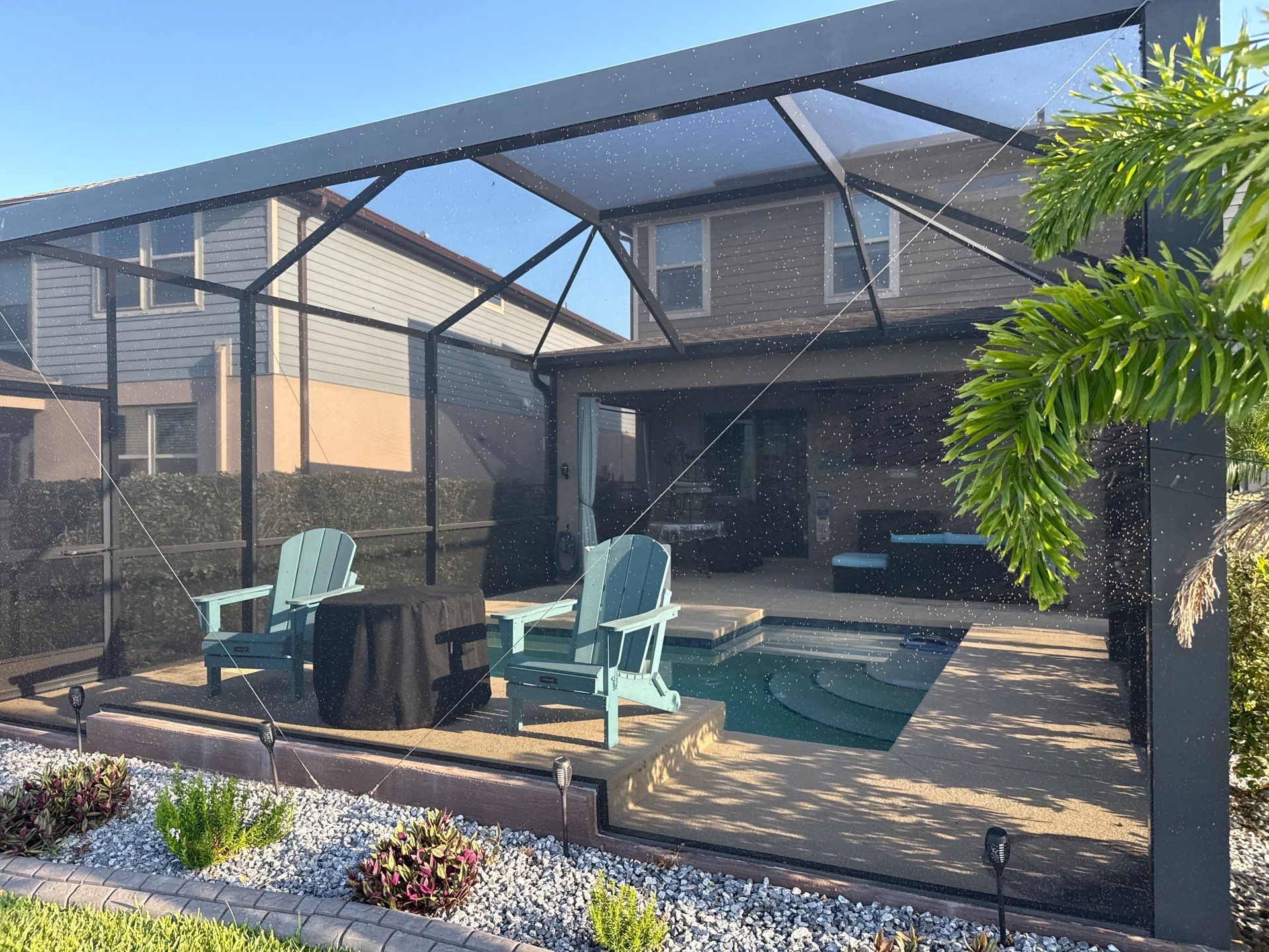 Roof Soft Wash, Pool Deck & Screen Enclosure Cleaning – Trevesta Community, Palmetto, FL by Sunshine AquaWash