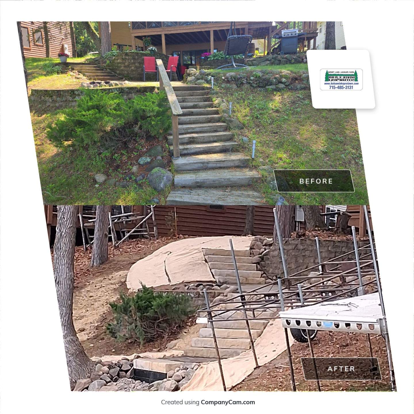 Step Installation by Balsam Lake Pro Lawn
